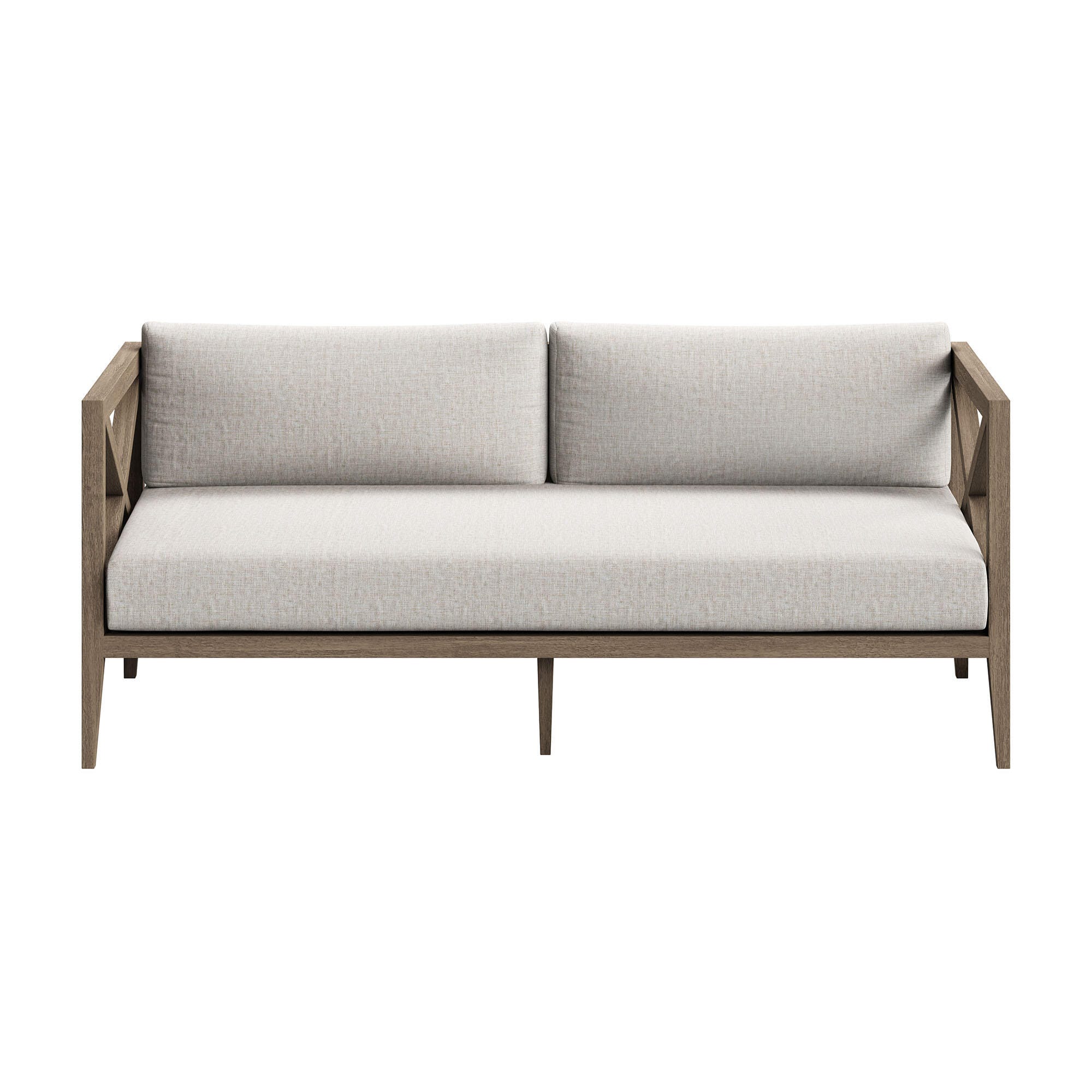 Modway Northlake Outdoor Loveseat, Pebble, large