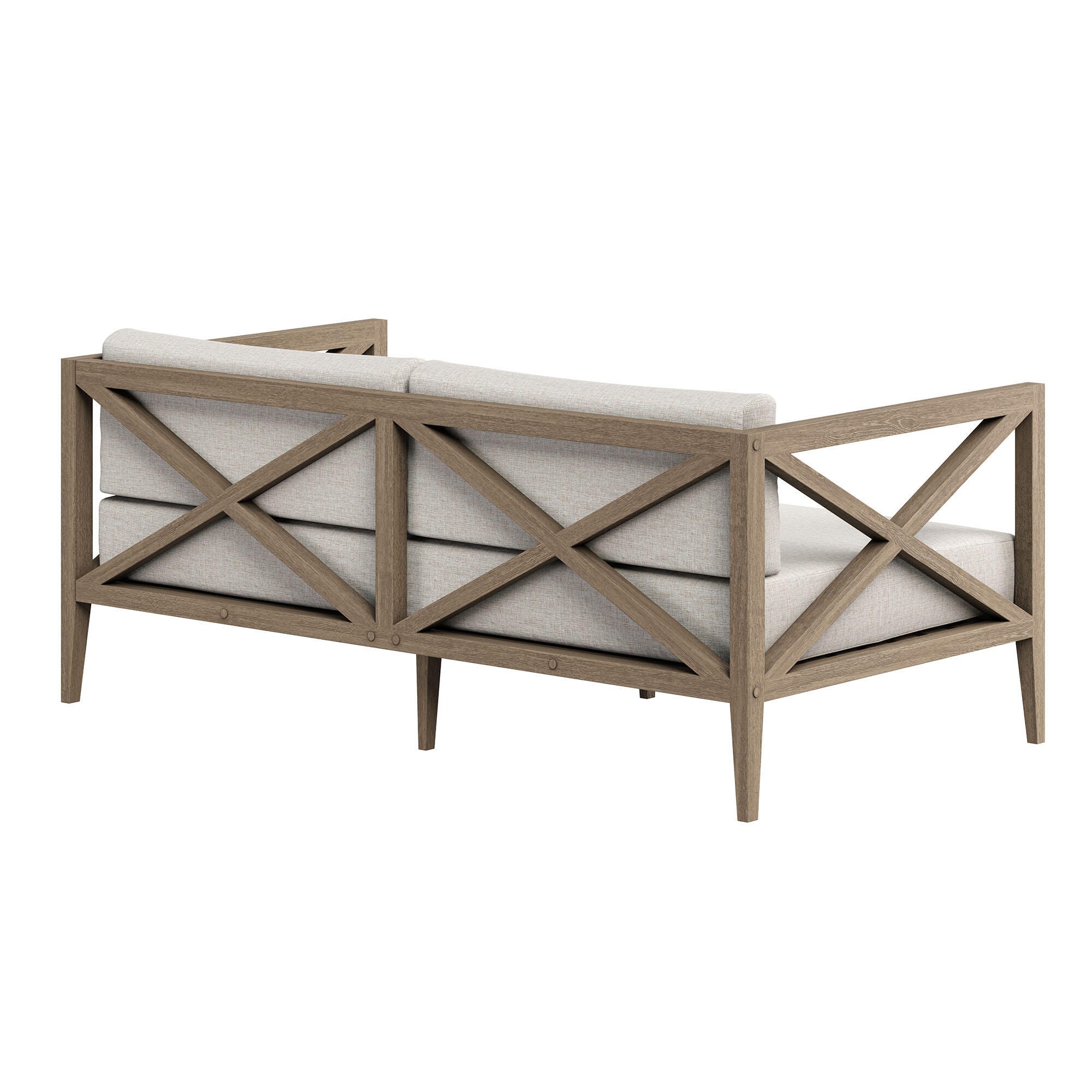 Modway Northlake Outdoor Loveseat, Pebble, large