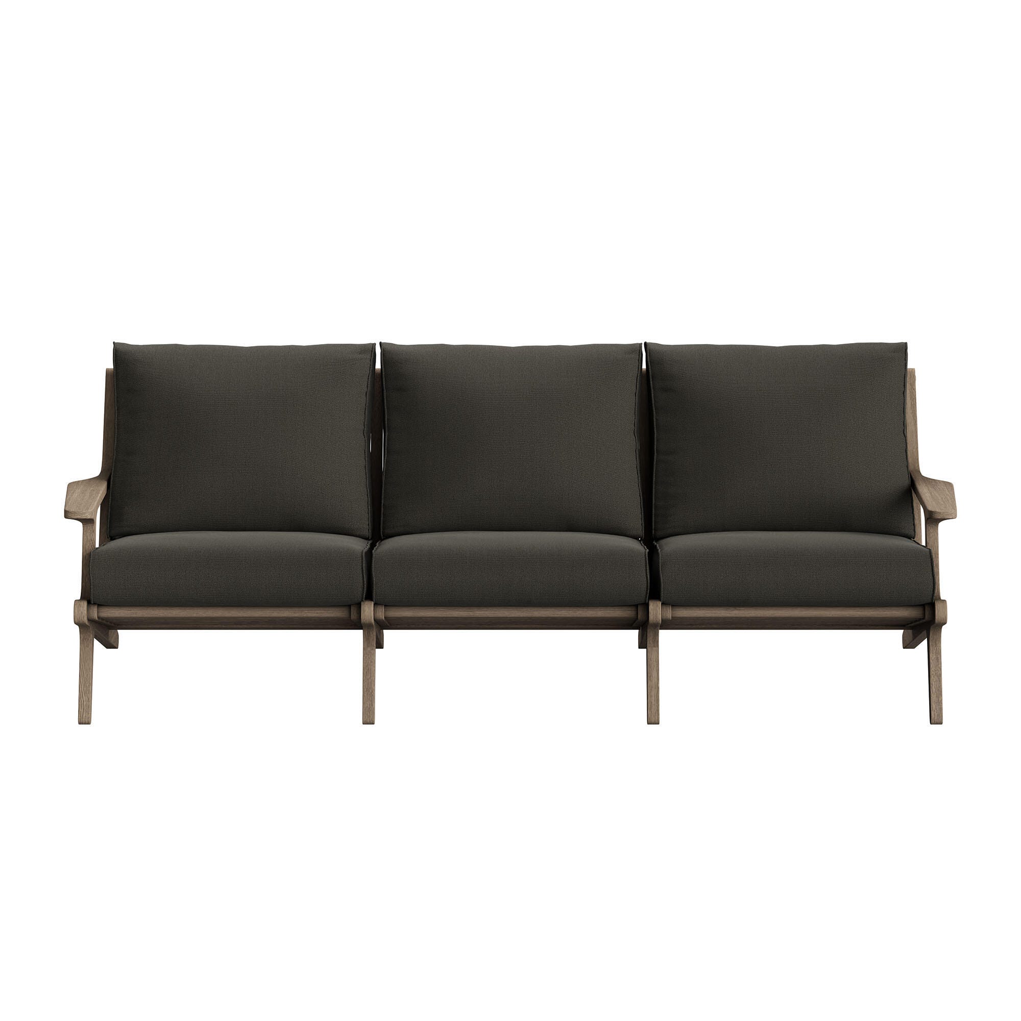 Modway Saratoga Outdoor Sofa, Flint Gray, large