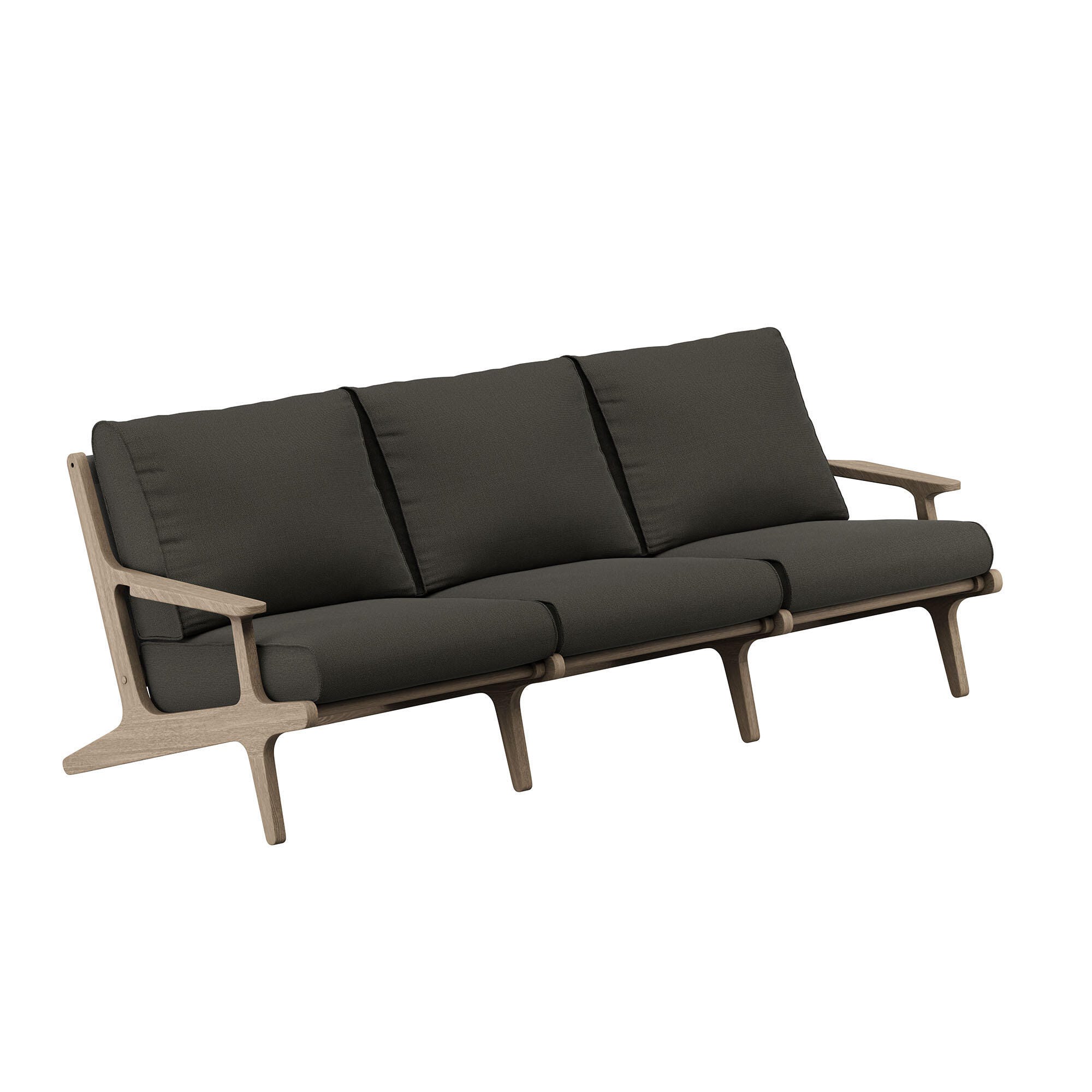 Modway Saratoga Outdoor Sofa, Flint Gray, large