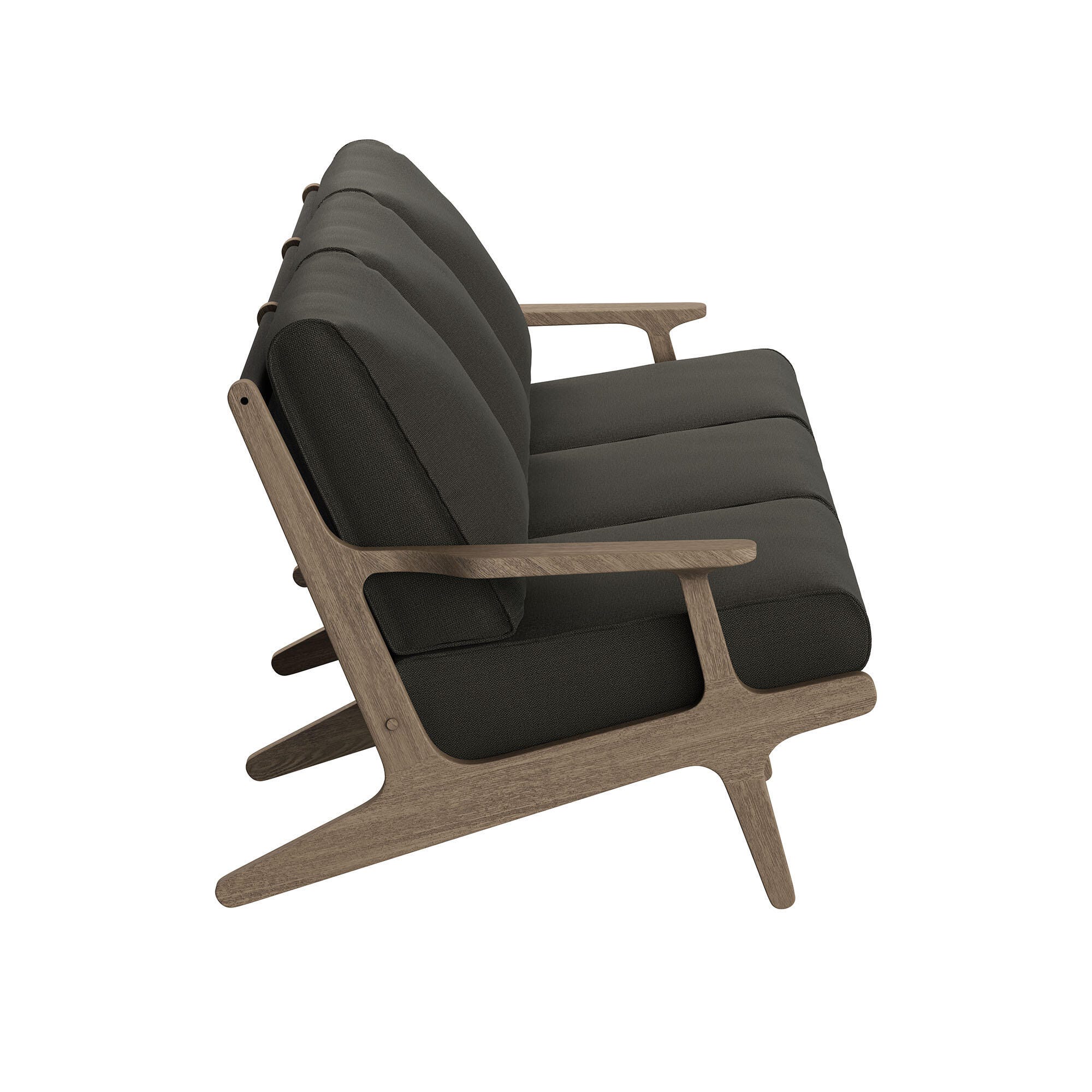 Modway Saratoga Outdoor Sofa, Flint Gray, large