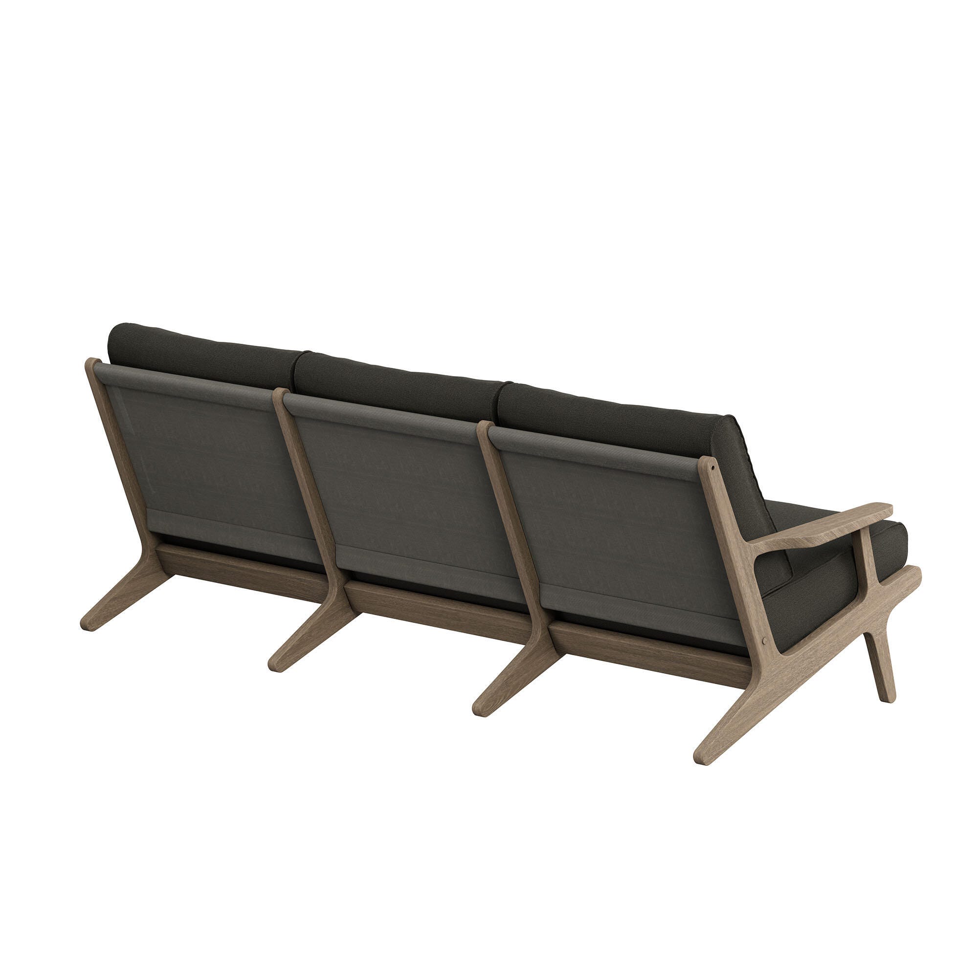 Modway Saratoga Outdoor Sofa, Flint Gray, large
