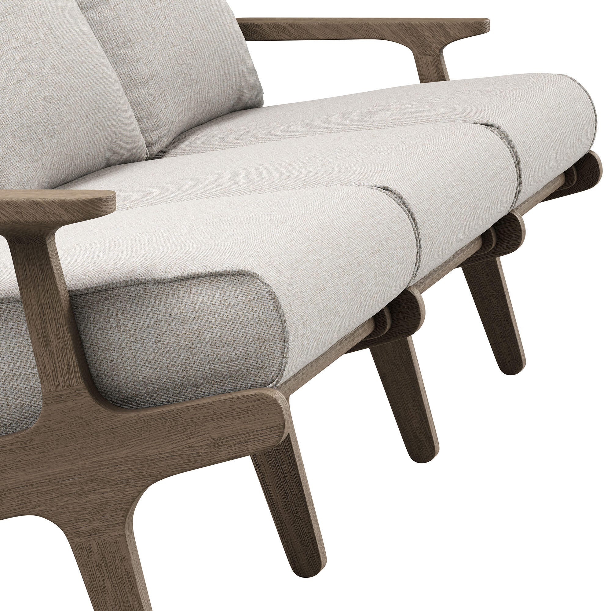 Modway Saratoga Outdoor Sofa, Pebble, large
