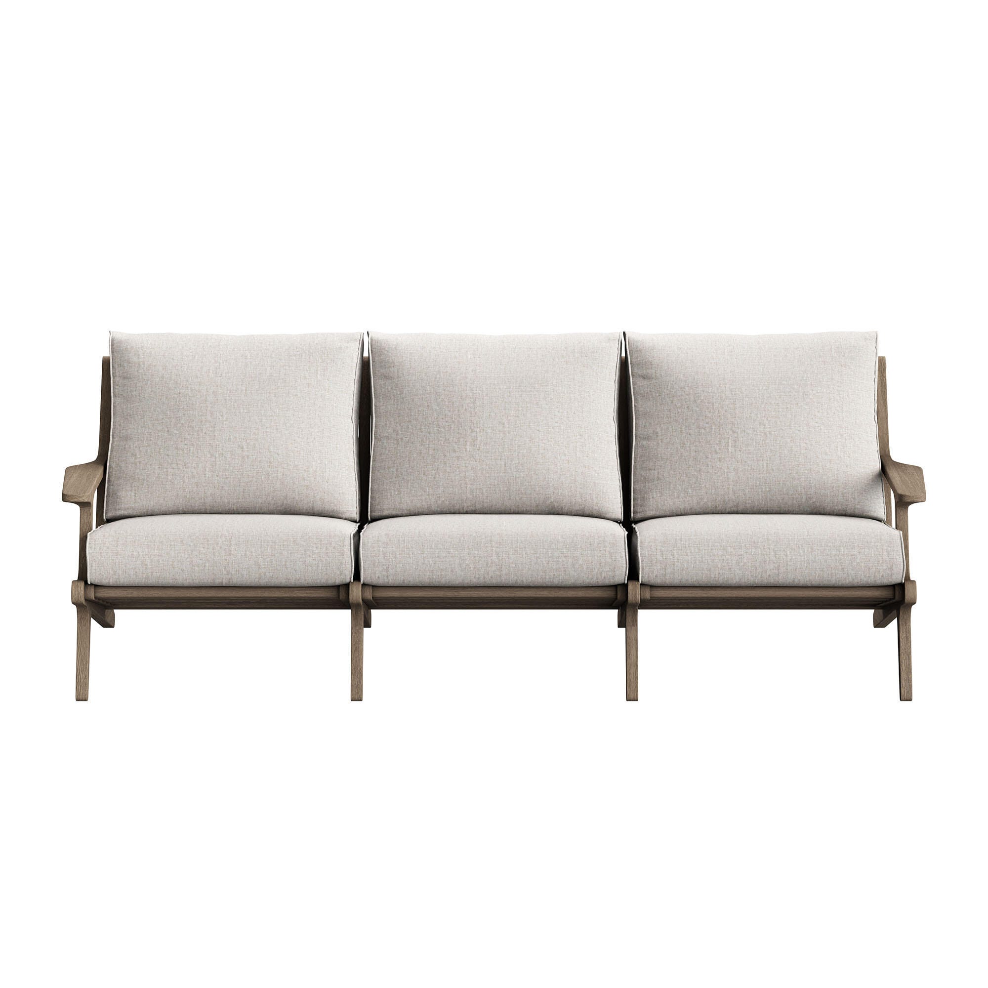 Modway Saratoga Outdoor Sofa, Pebble, large