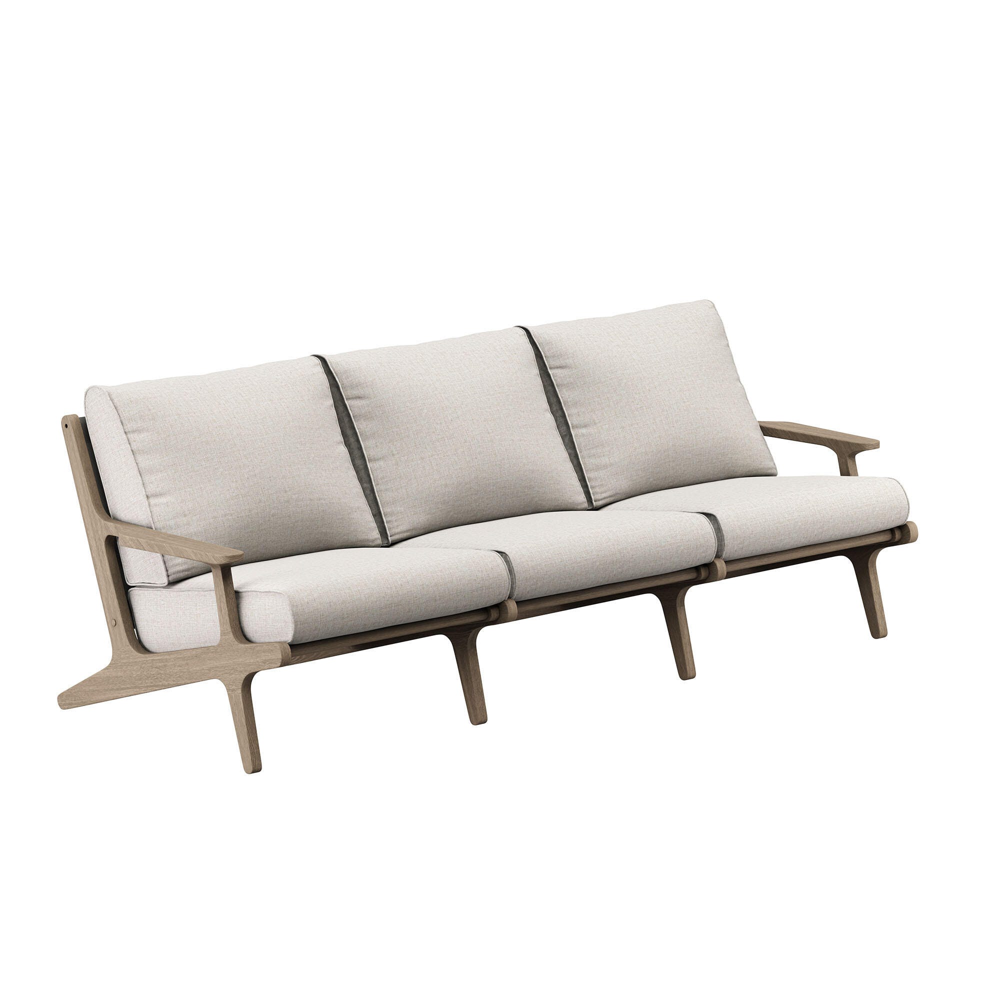 Modway Saratoga Outdoor Sofa, Pebble, large