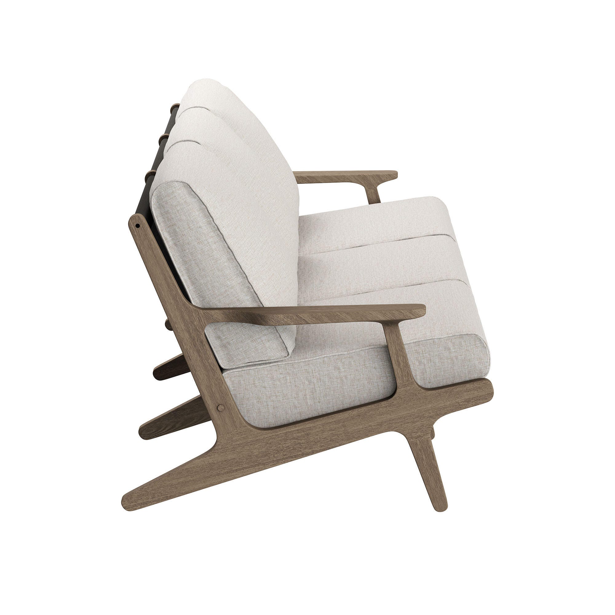 Modway Saratoga Outdoor Sofa, Pebble, large