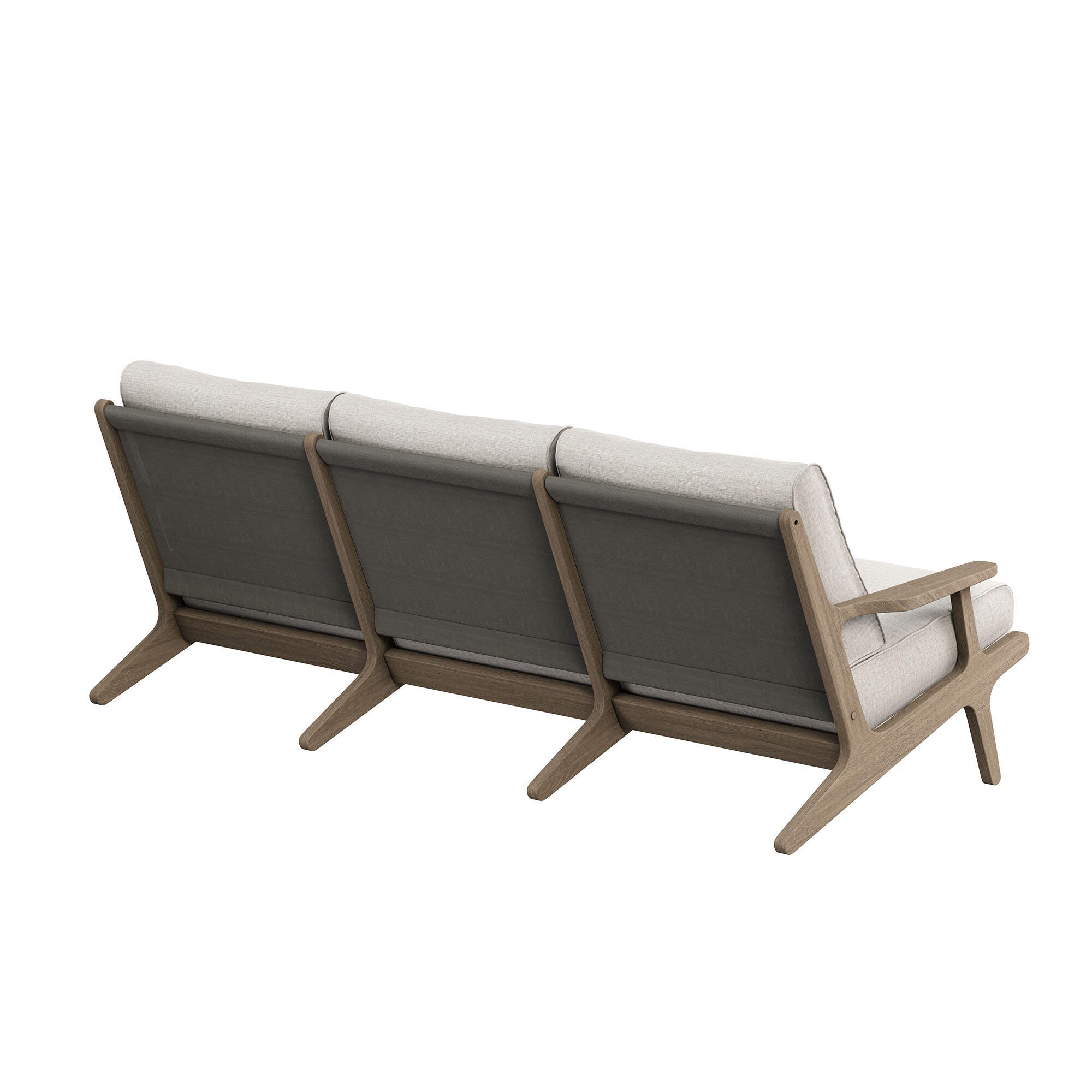 Modway Saratoga Outdoor Sofa, Pebble, large