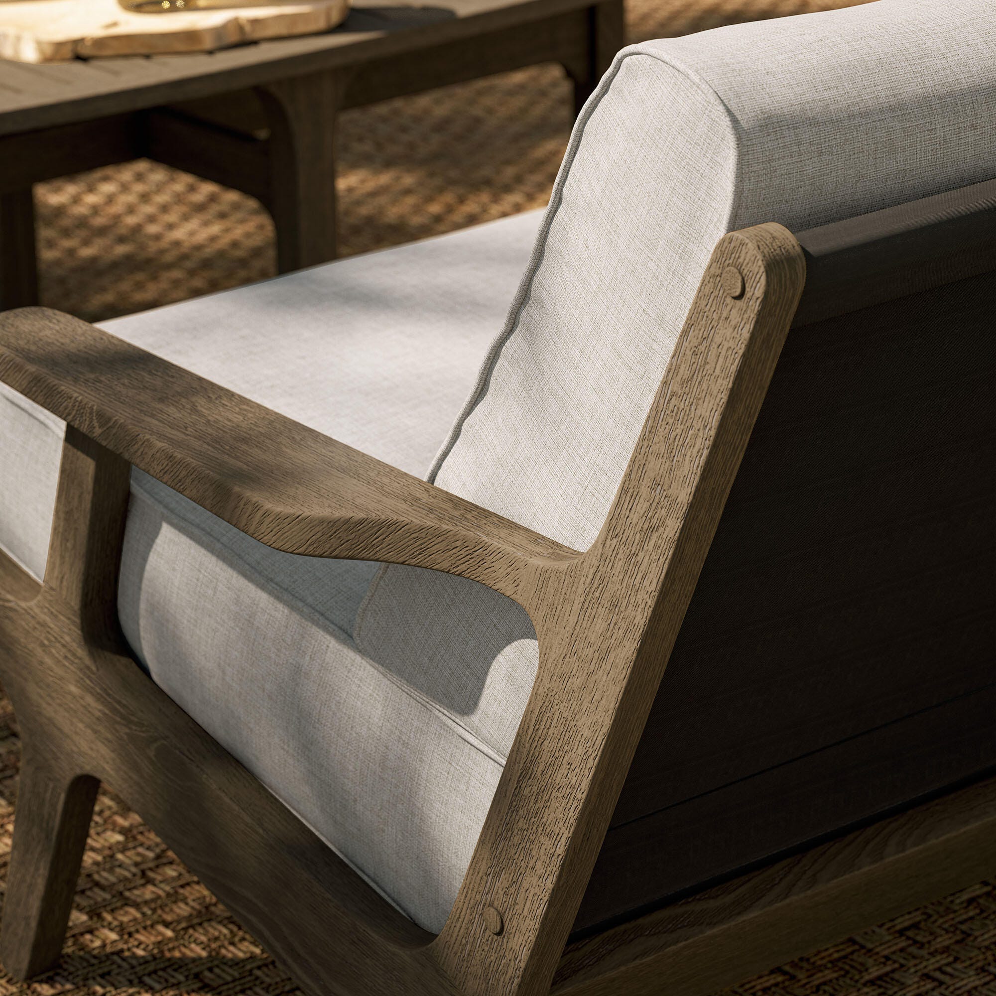 Modway Saratoga Outdoor Loveseat, Pebble, large