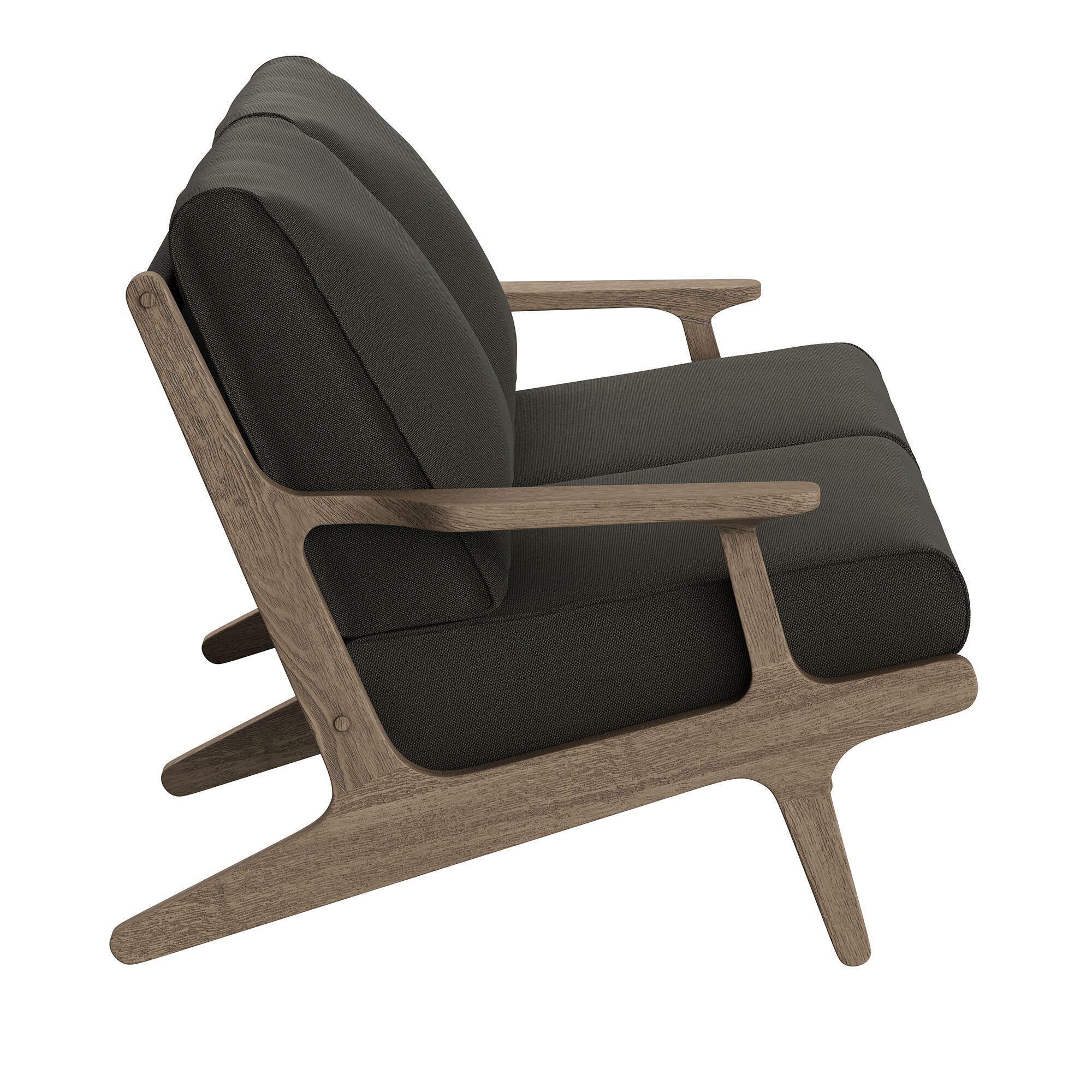 Modway Saratoga Outdoor Loveseat, Flint Gray, large