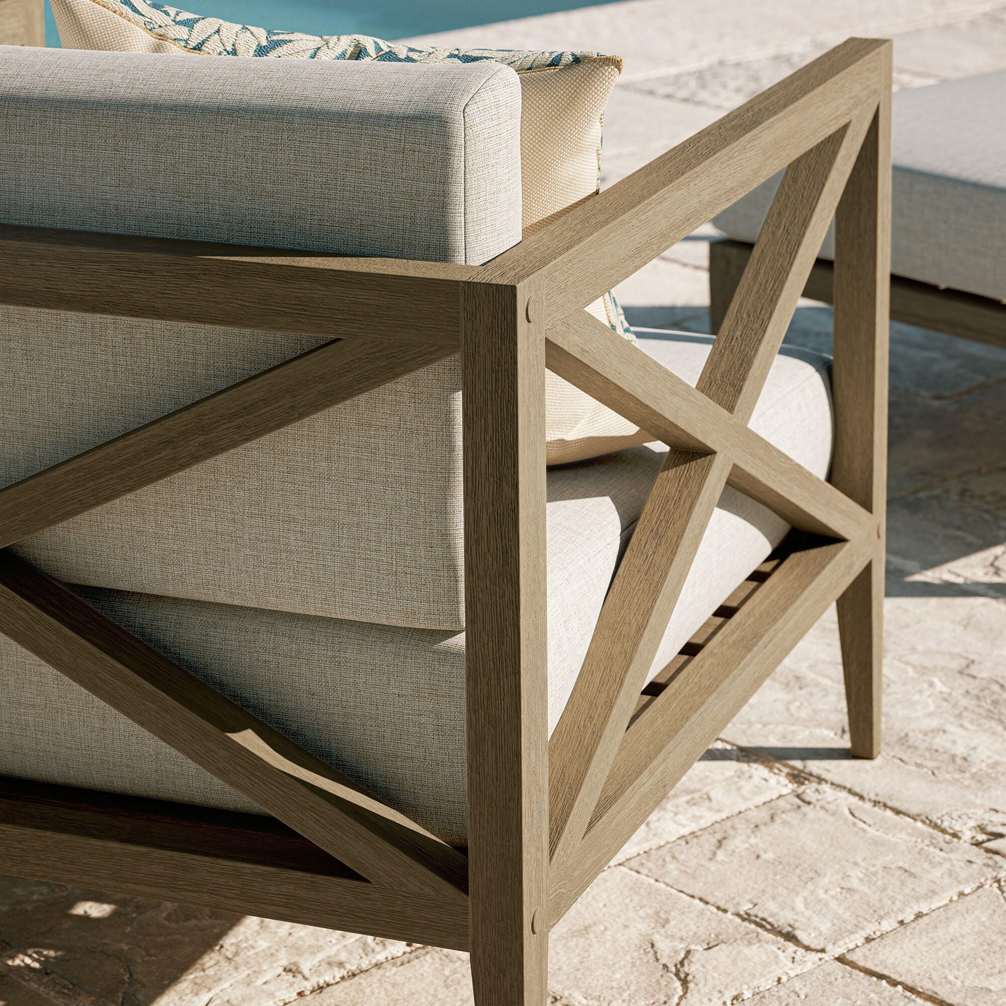 Modway Northlake Outdoor Lounge Chair, Pebble, large