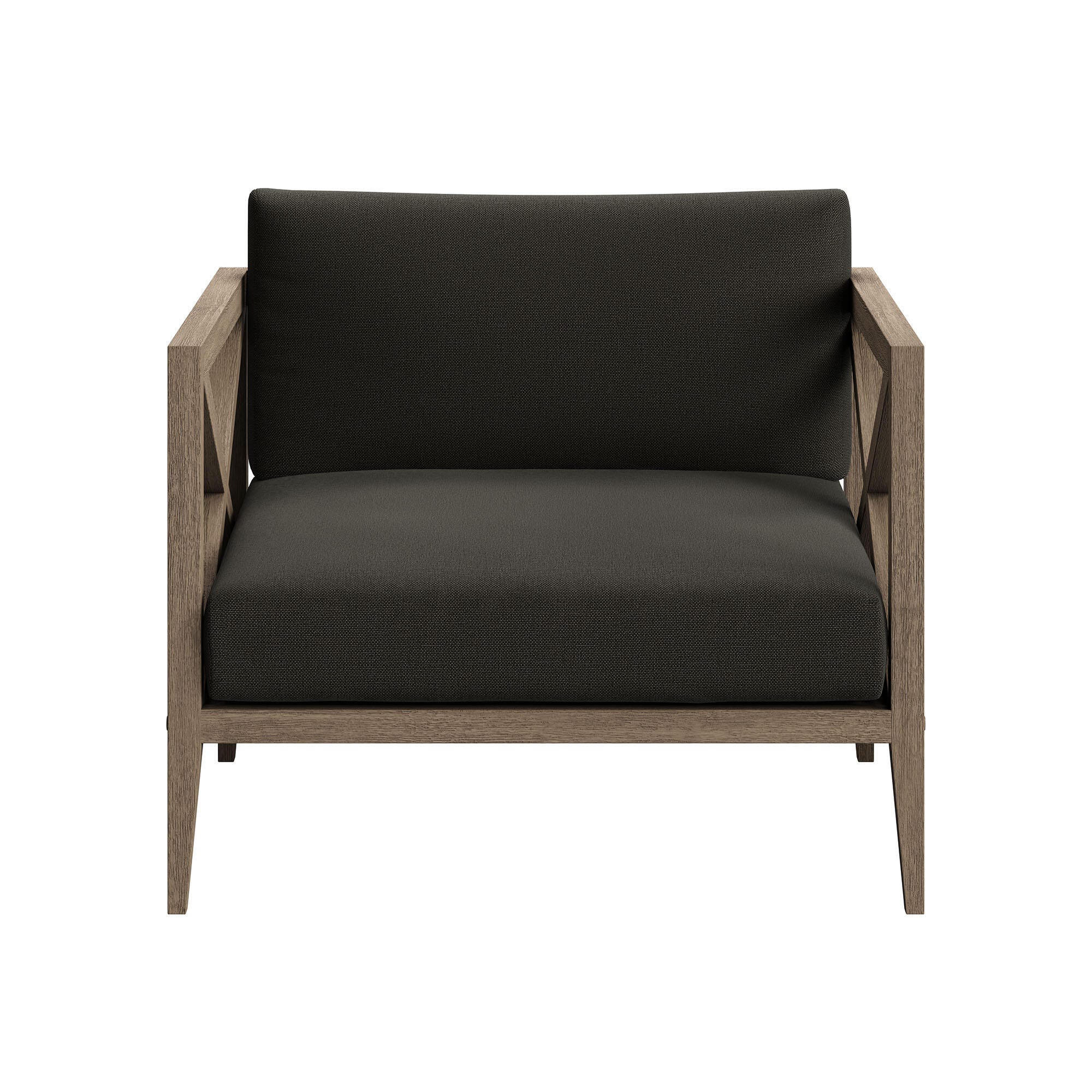 Modway Northlake Outdoor Lounge Chair, Flint Gray, large