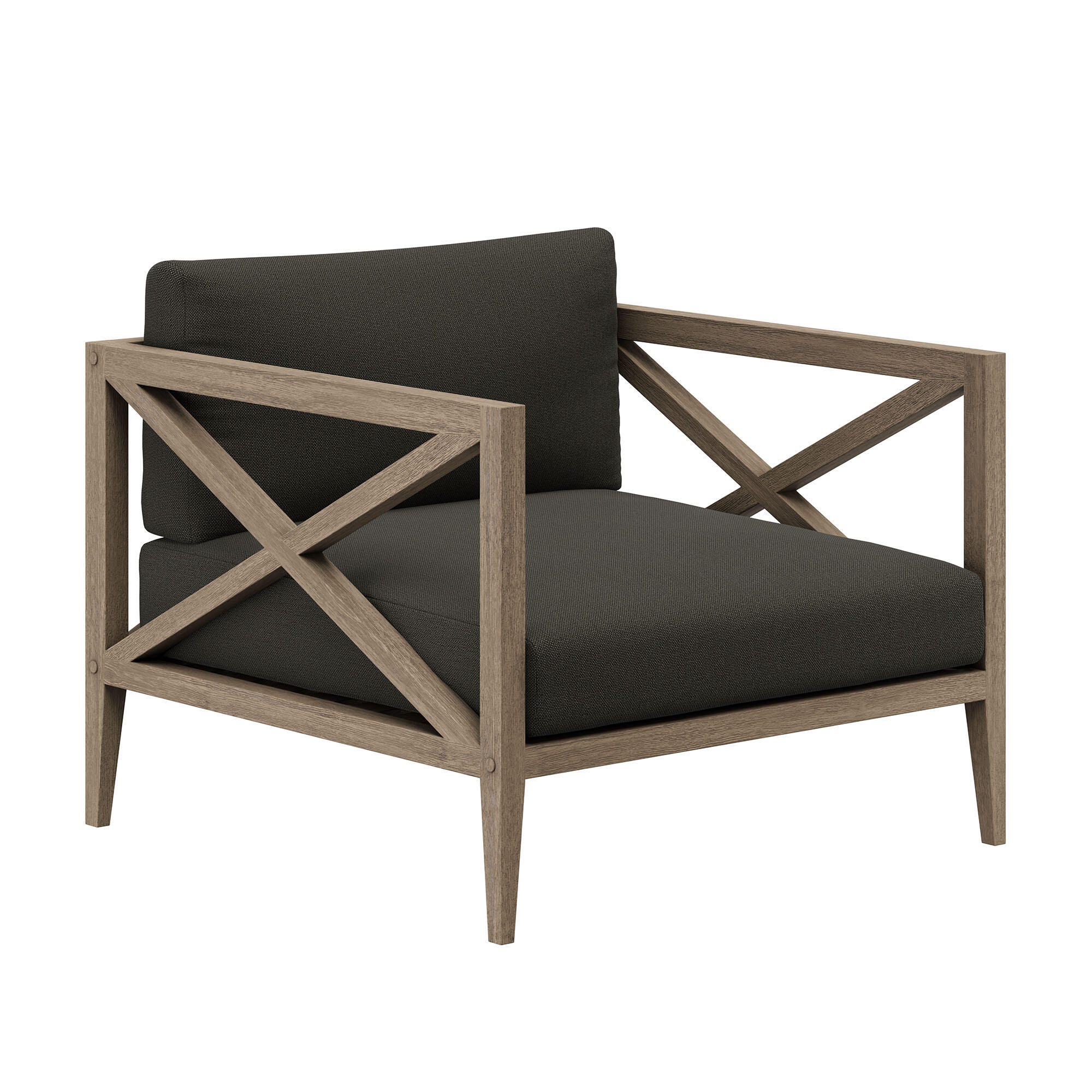 Modway Northlake Outdoor Lounge Chair, Flint Gray, large