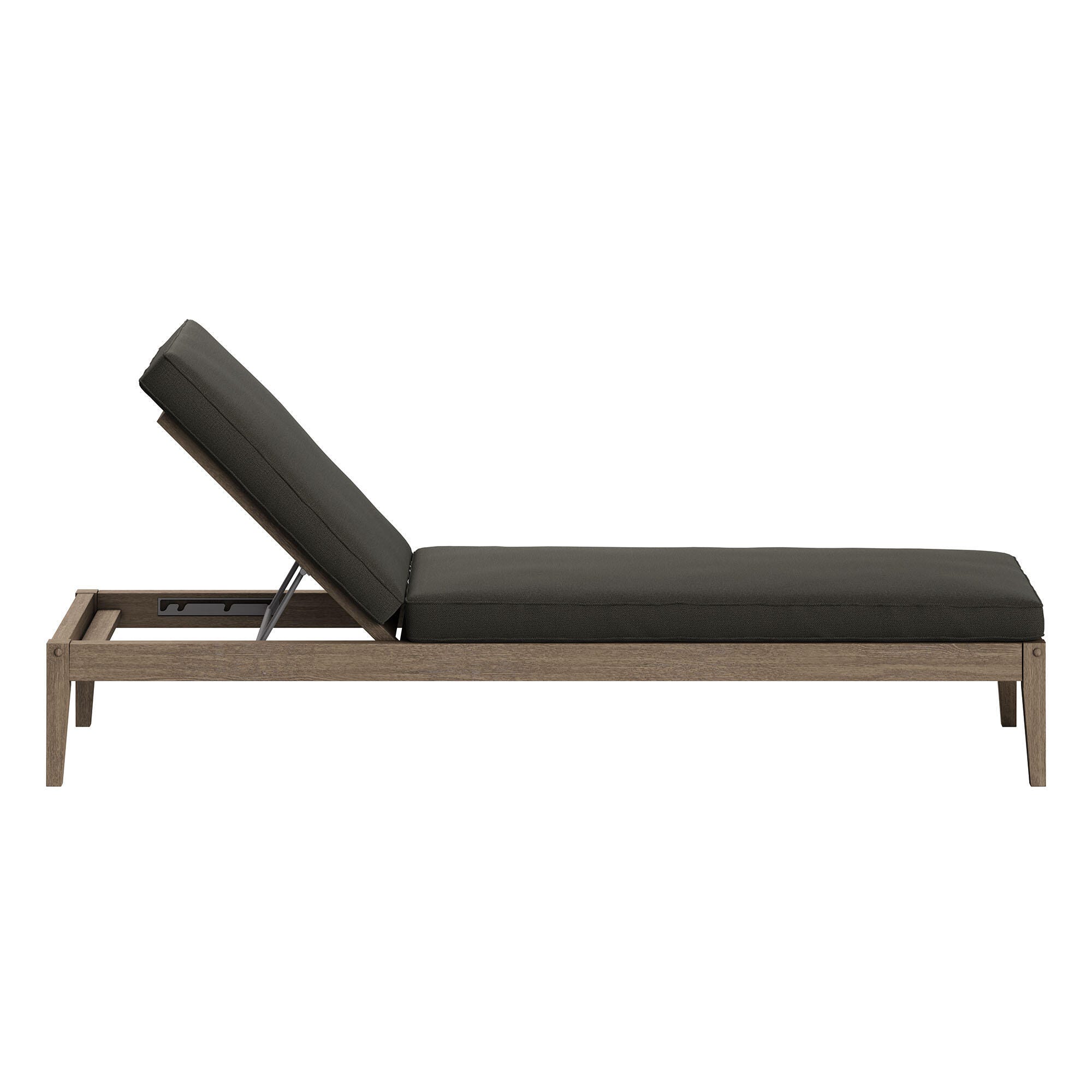 Modway Northlake Outdoor Chaise Lounge, Flint Gray, large