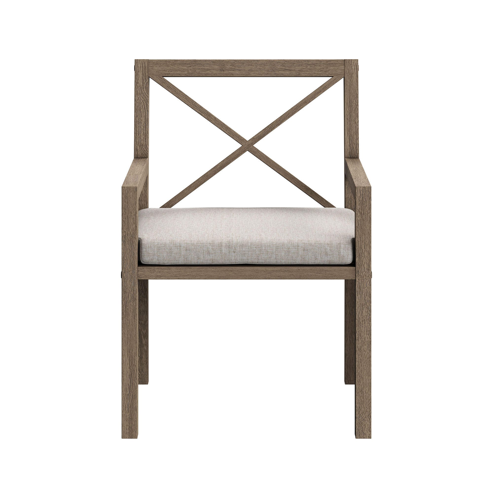 Modway Northlake Outdoor Dining Armchair, Pebble, large