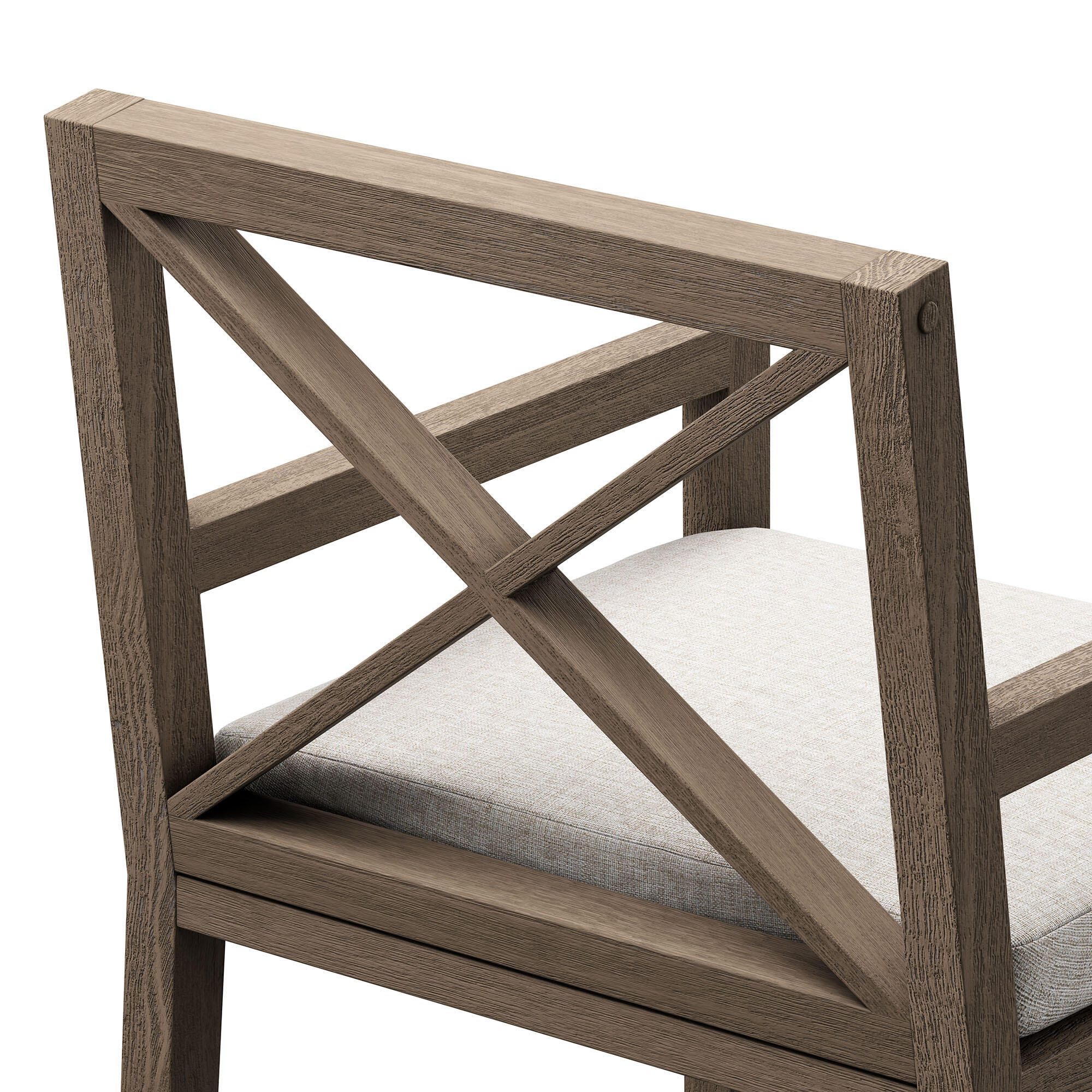Modway Northlake Outdoor Dining Armchair, Pebble, large