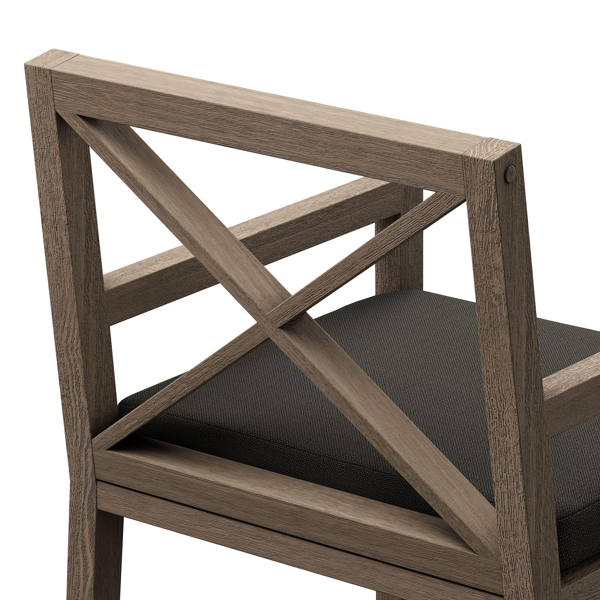 Modway Northlake Outdoor Dining Armchair, Flint Gray, large