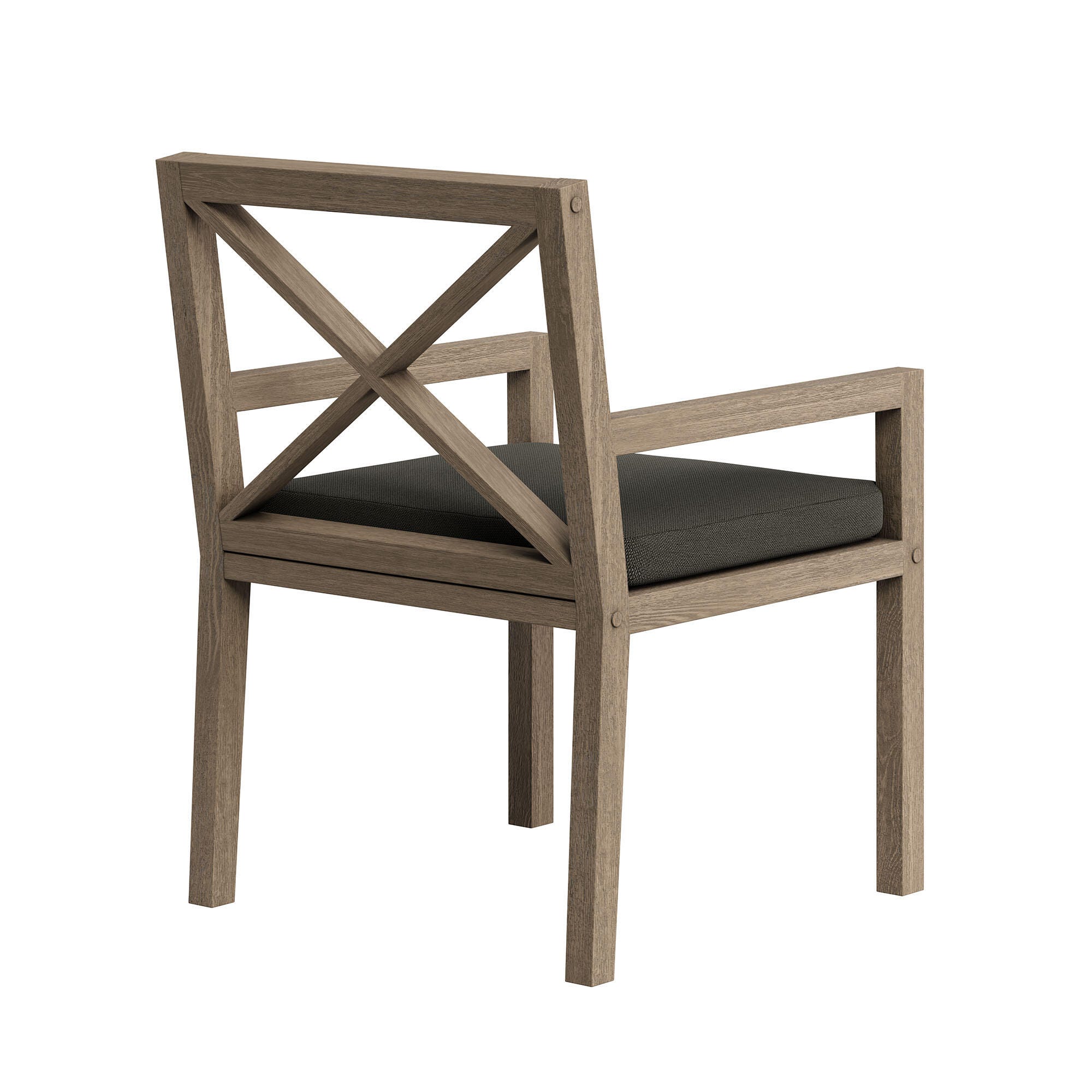 Modway Northlake Outdoor Dining Armchair, Flint Gray, large