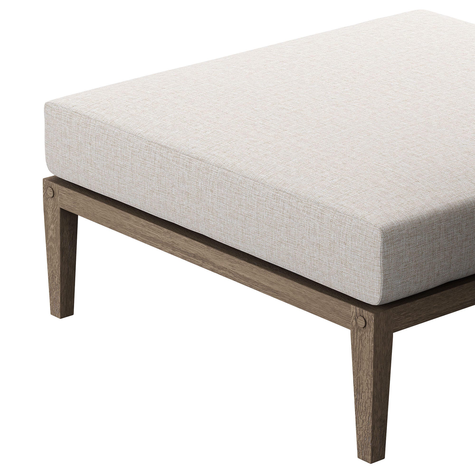 Modway Northlake Outdoor Ottoman, Pebble, large
