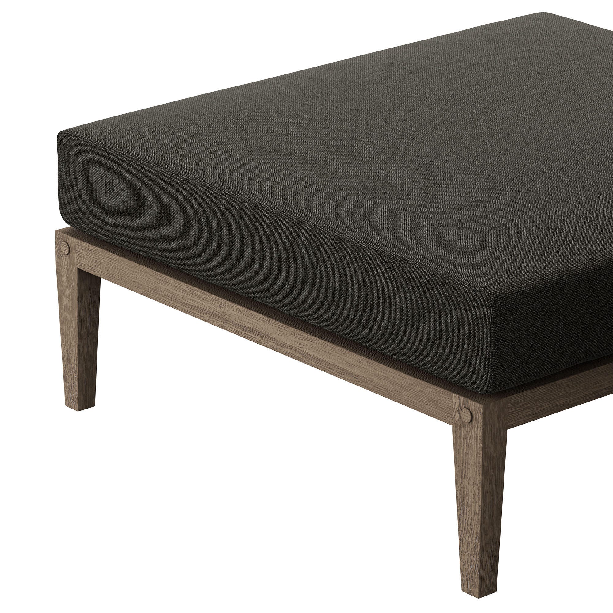 Modway Northlake Outdoor Ottoman, Flint Gray, large