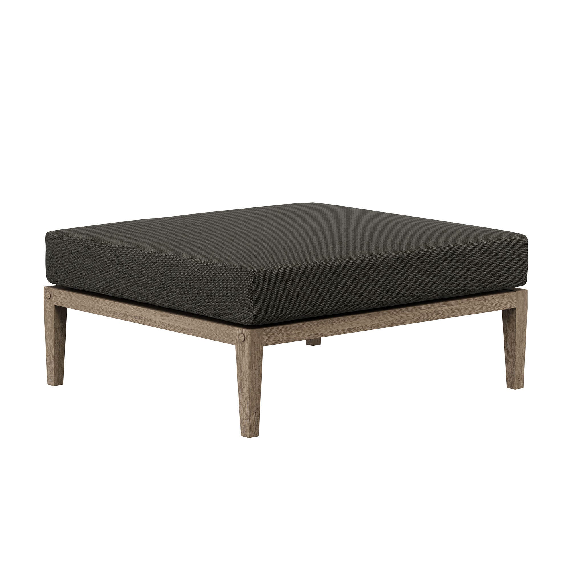 Modway Northlake Outdoor Ottoman, Flint Gray, large