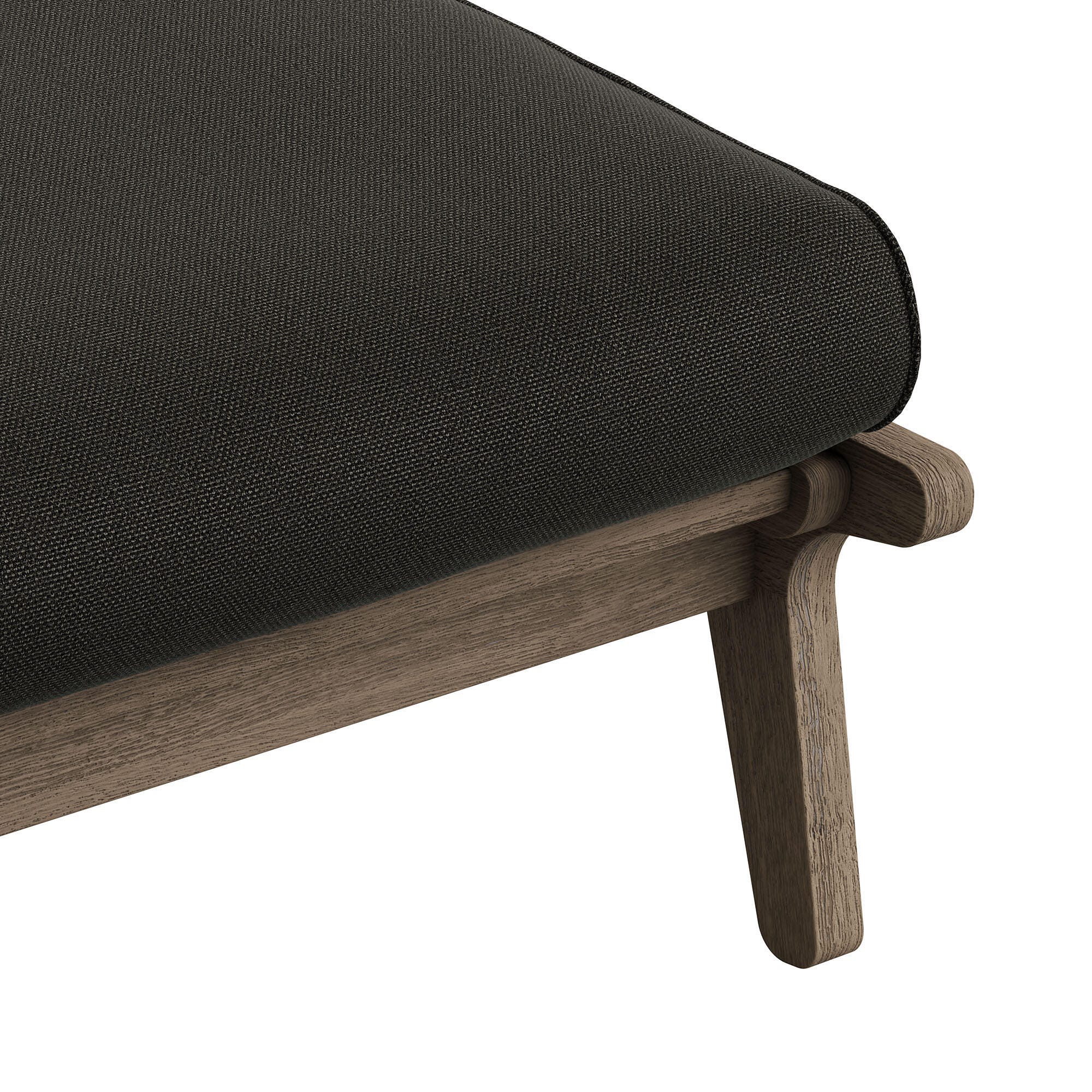 Modway Saratoga Outdoor Ottoman, Flint Gray, large