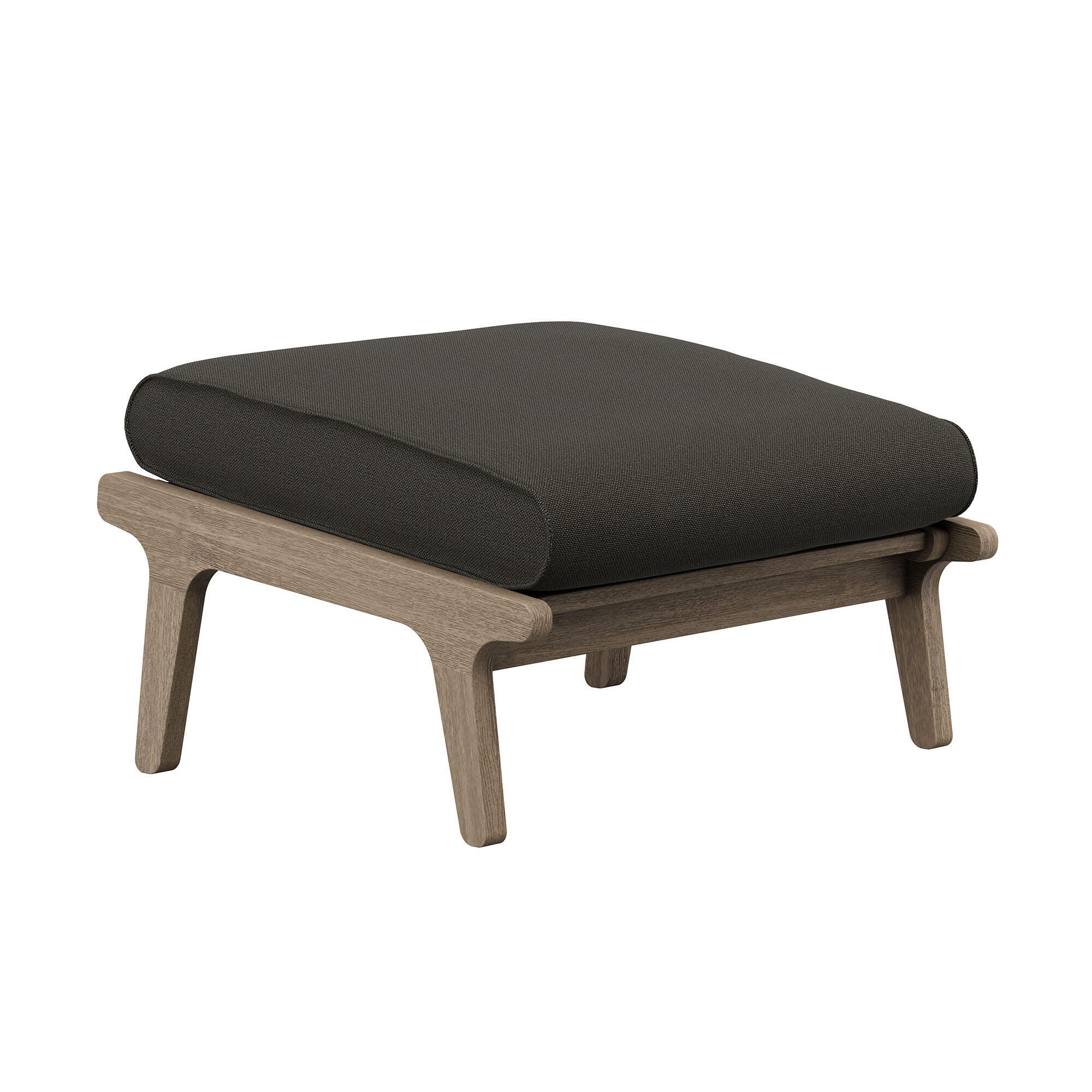 Modway Saratoga Outdoor Ottoman, Flint Gray, large