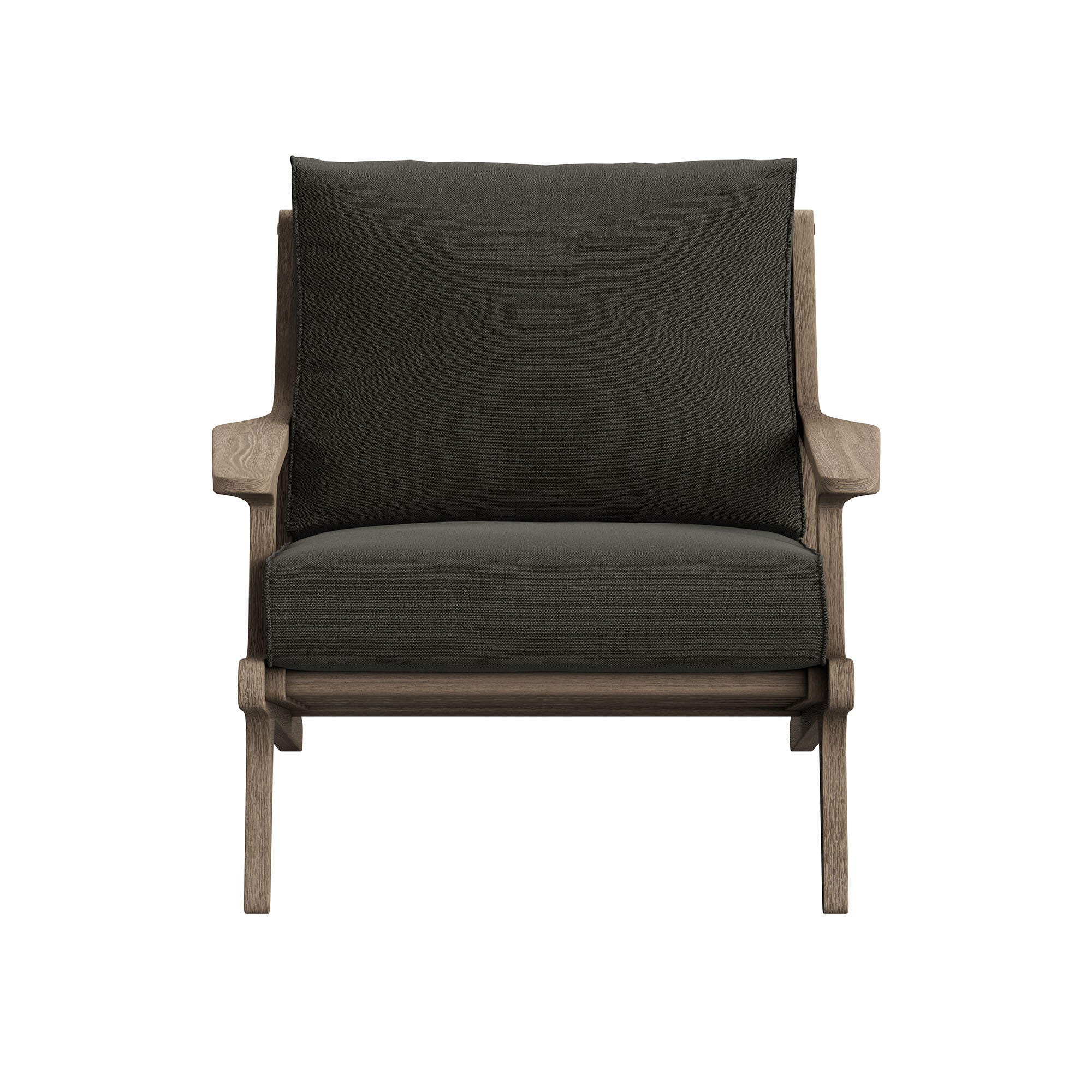 Modway Saratoga Outdoor Lounge Chair, Flint Gray, large