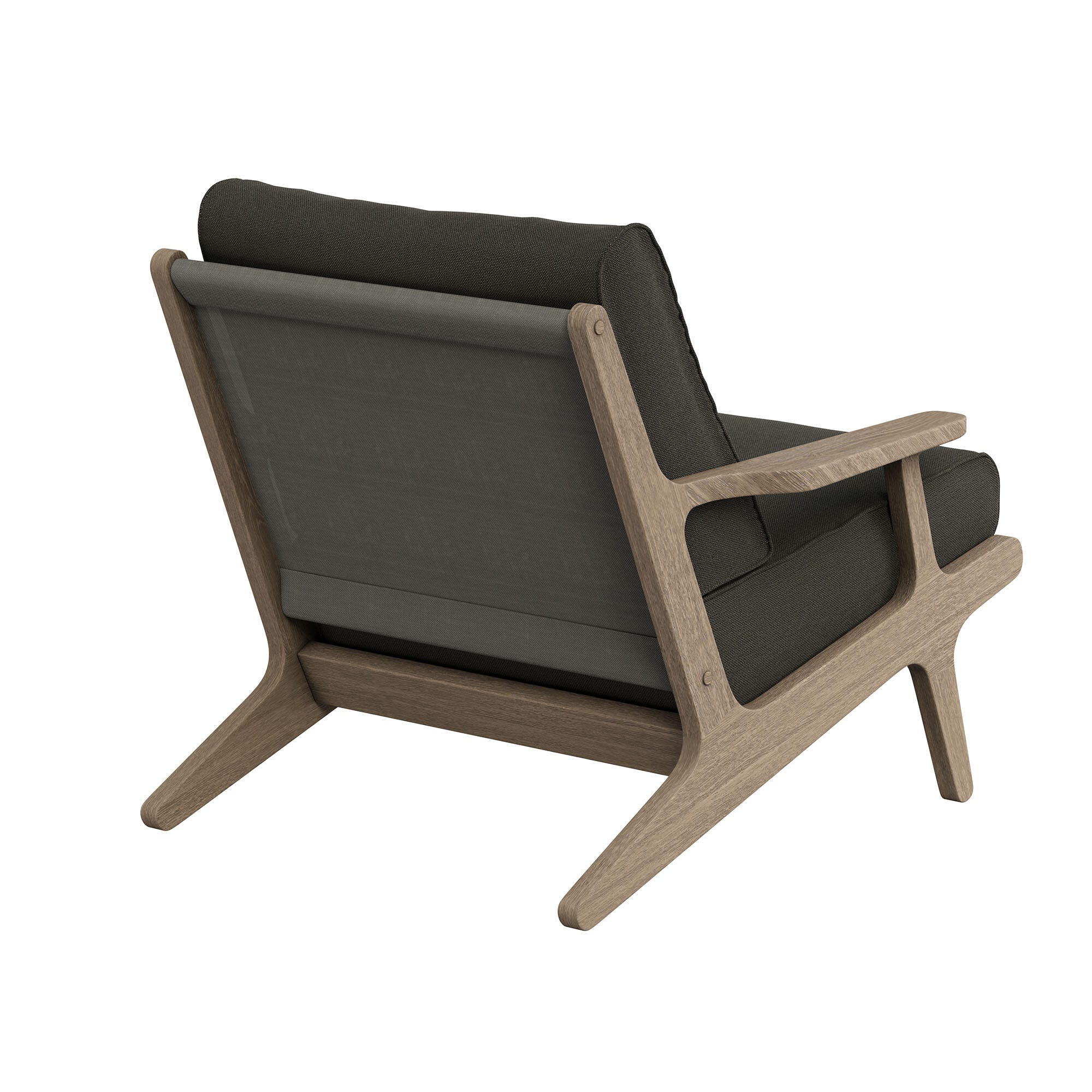 Modway Saratoga Outdoor Lounge Chair, Flint Gray, large