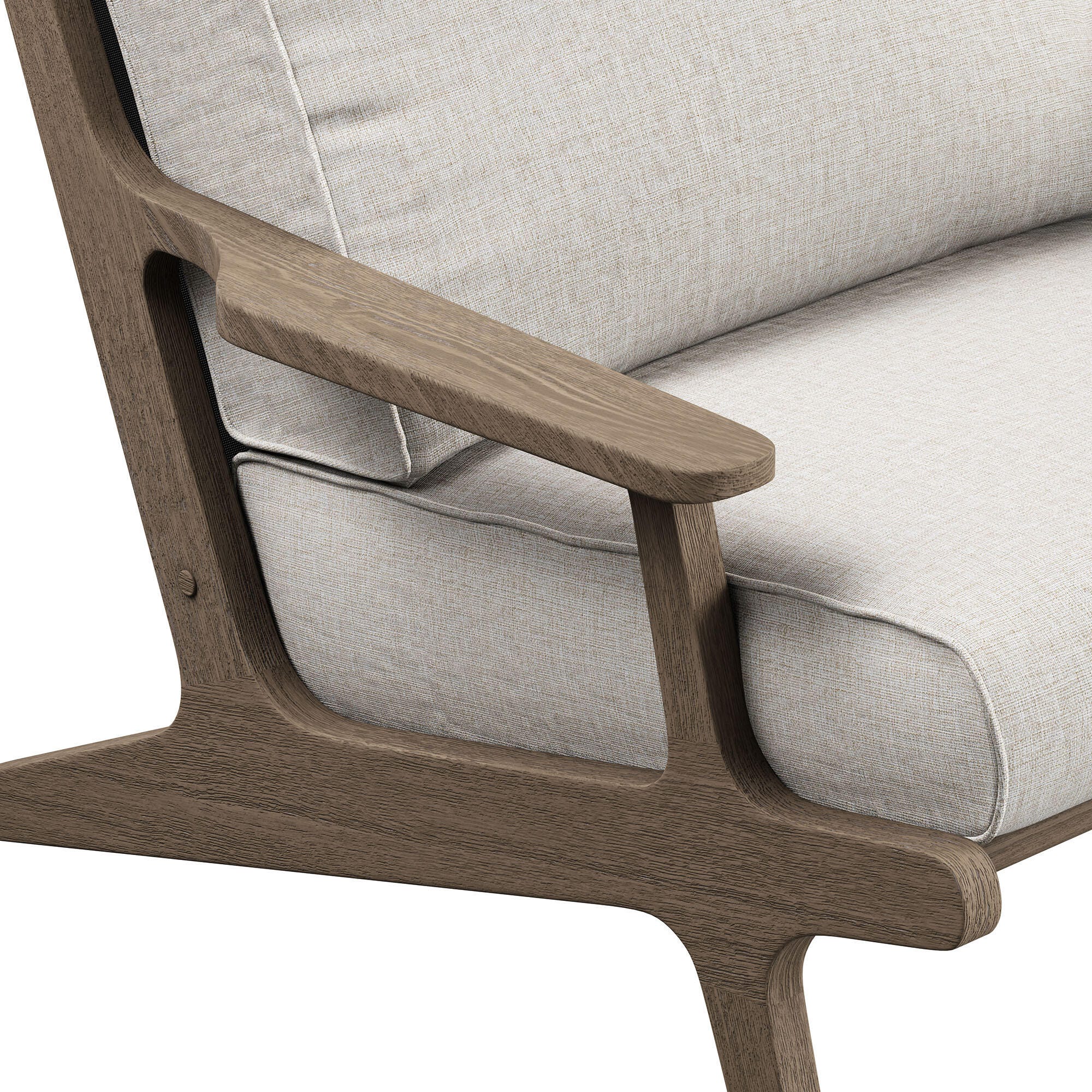 Modway Saratoga Outdoor Lounge Chair, Pebble, large