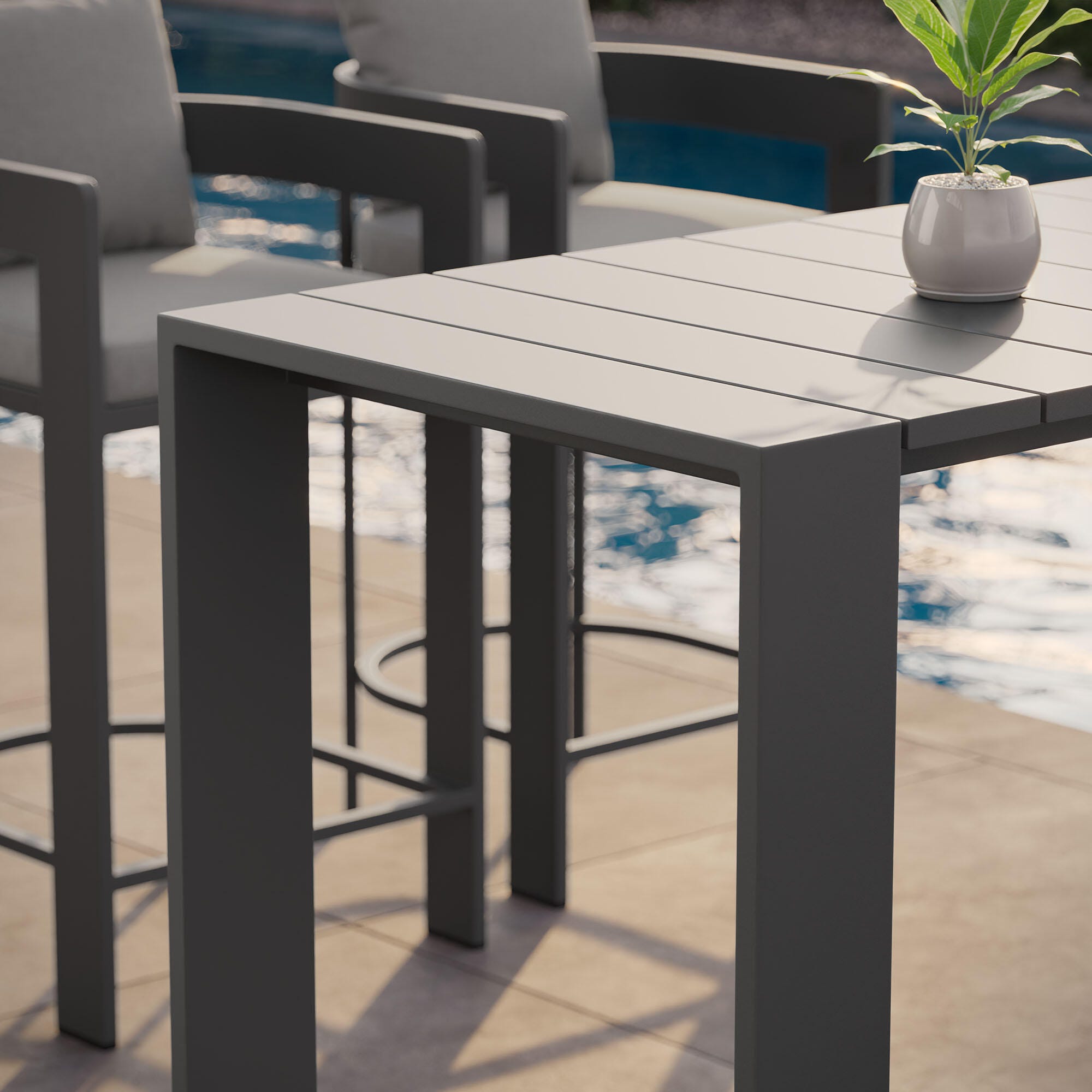 Modway Tahoe Outdoor Bar Table, , large