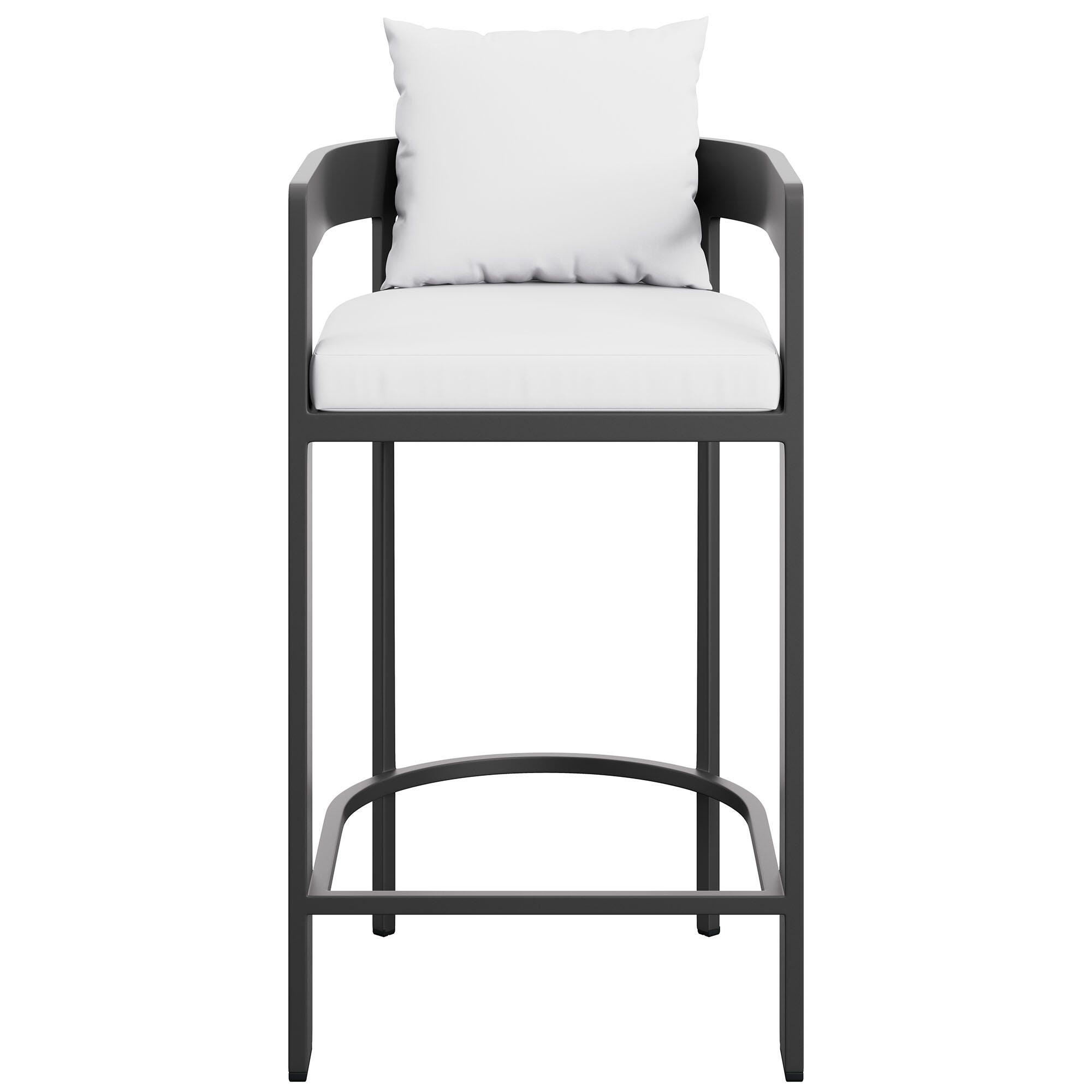 Modway Tahoe Outdoor Bar Stool, White, large