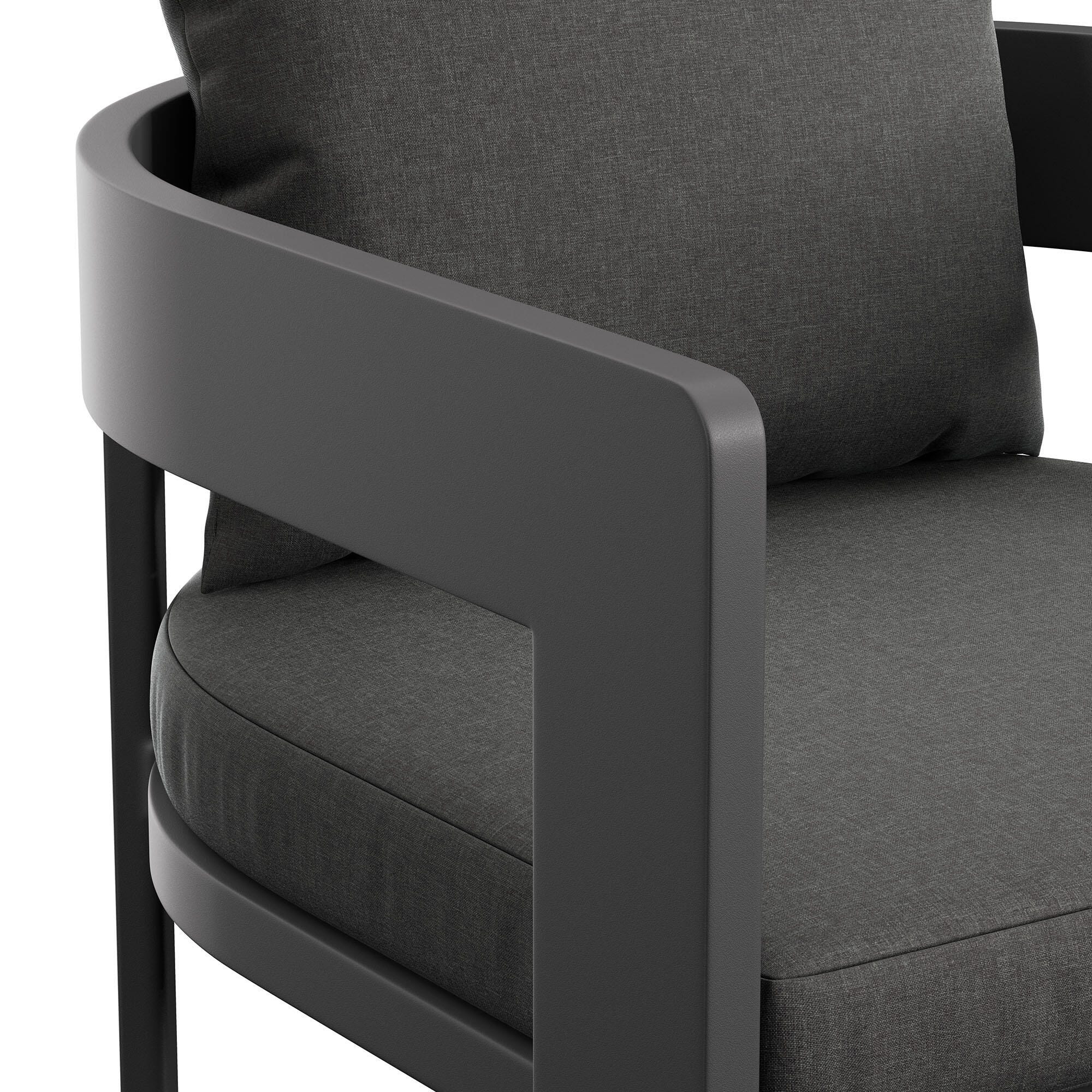 Modway Tahoe Outdoor Bar Stool, Charcoal, large