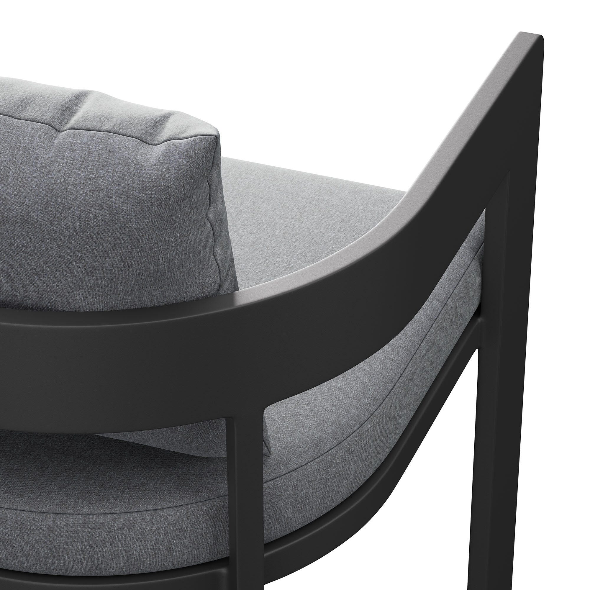 Modway Tahoe Outdoor Bar Stool, Gray, large