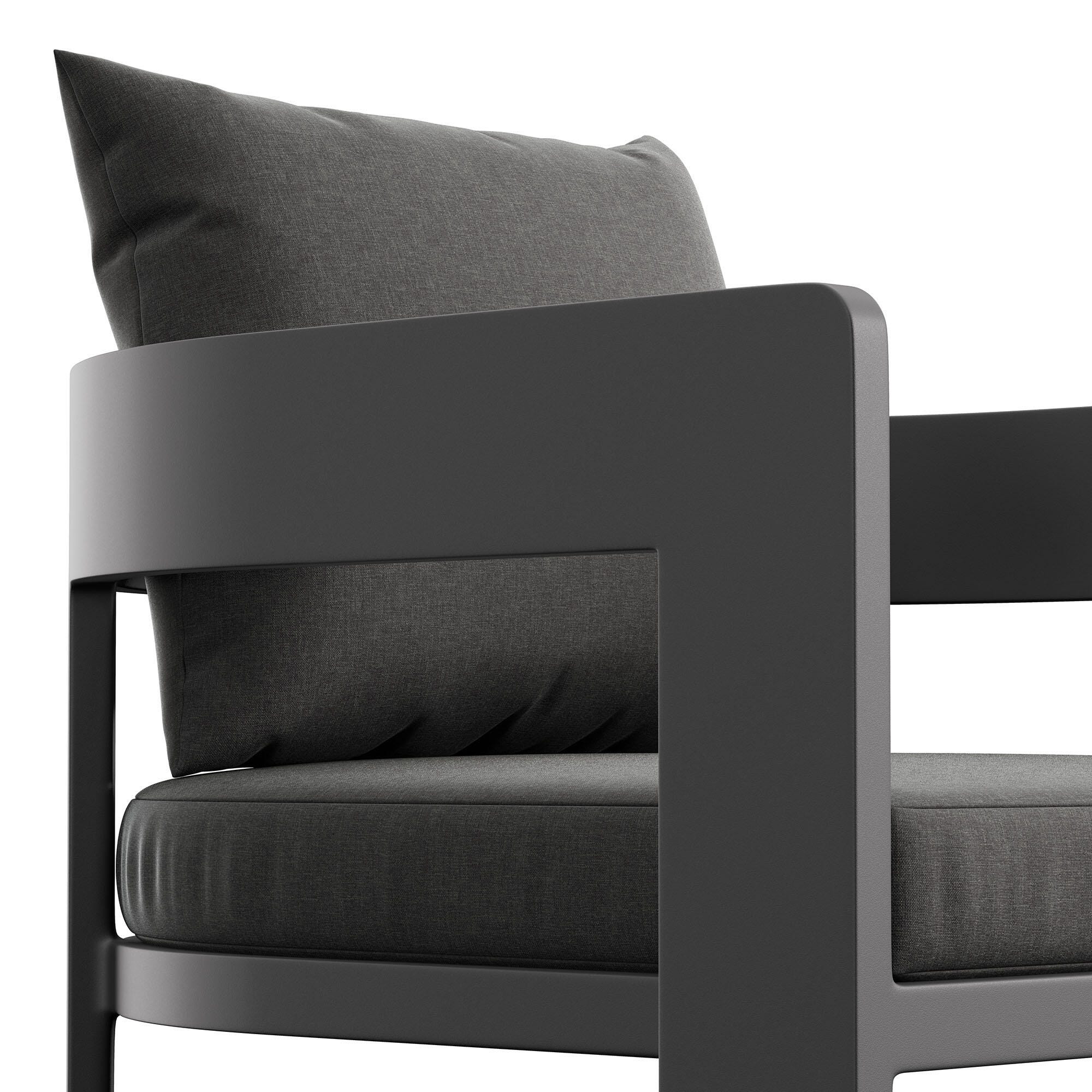 Modway Tahoe Outdoor Bar Stool, Charcoal, large