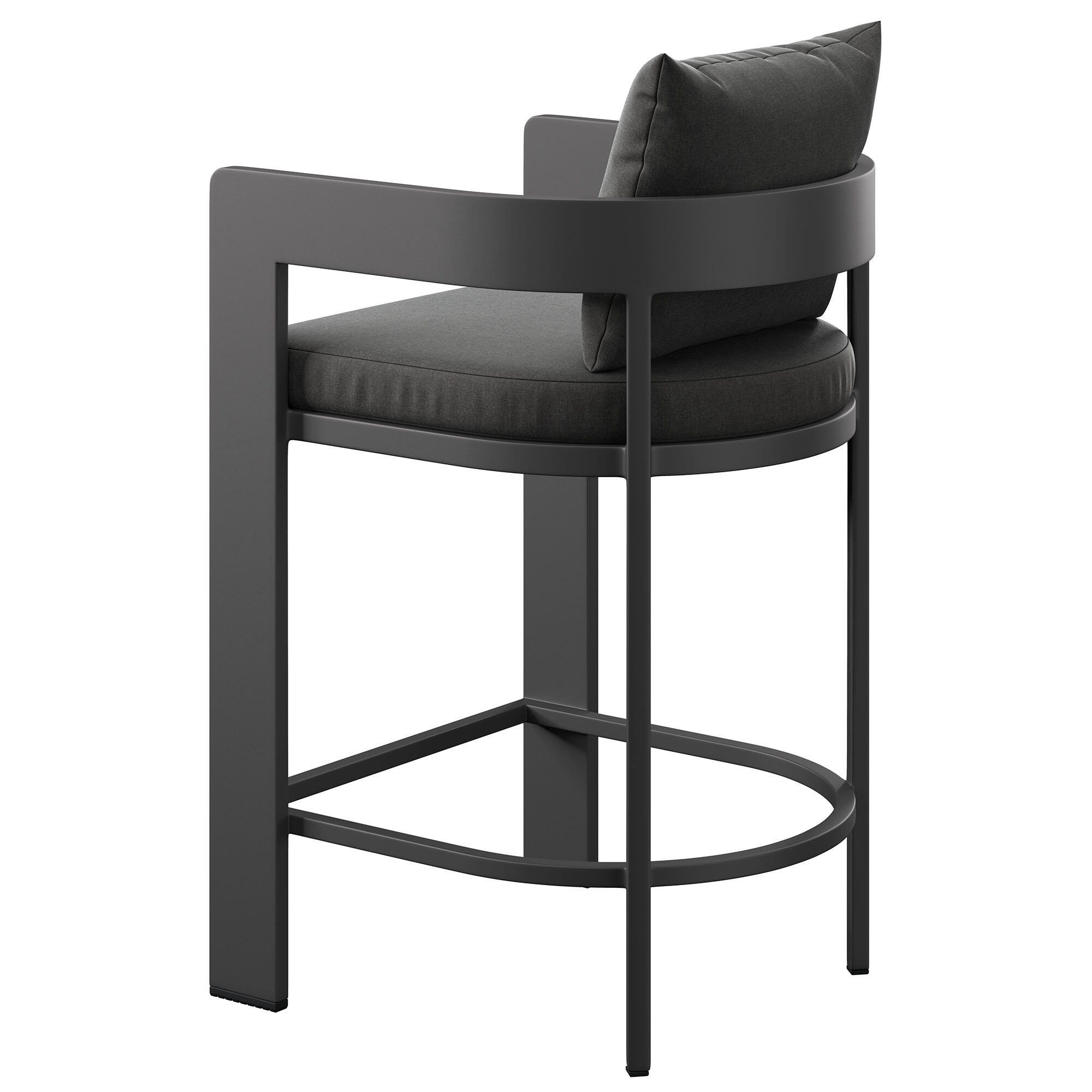 Modway Tahoe Outdoor Bar Stool, Charcoal, large