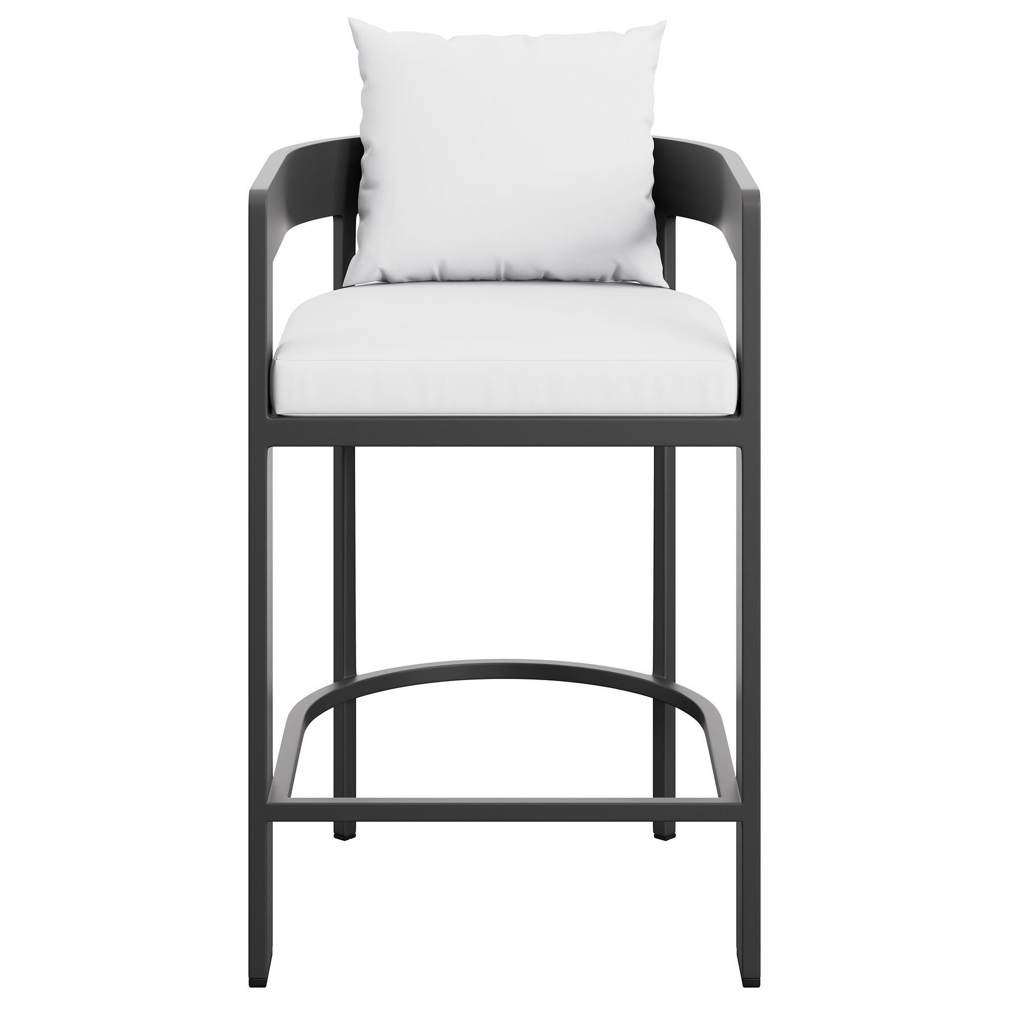 Modway Tahoe Outdoor Bar Stool, White, large