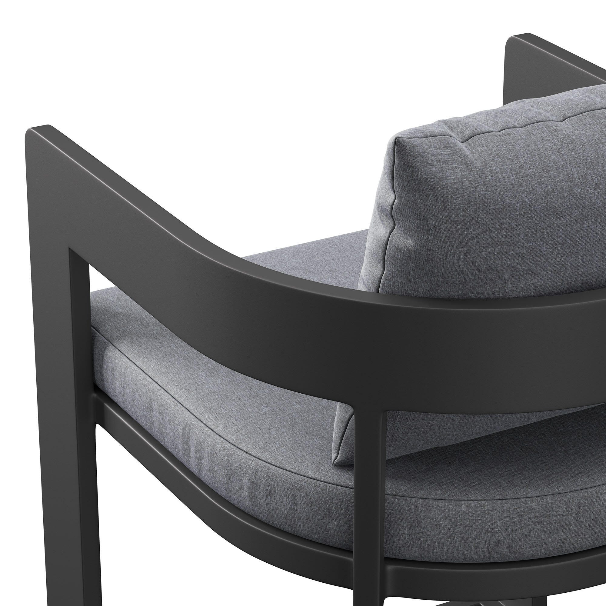 Modway Tahoe Outdoor Bar Stool, Gray, large