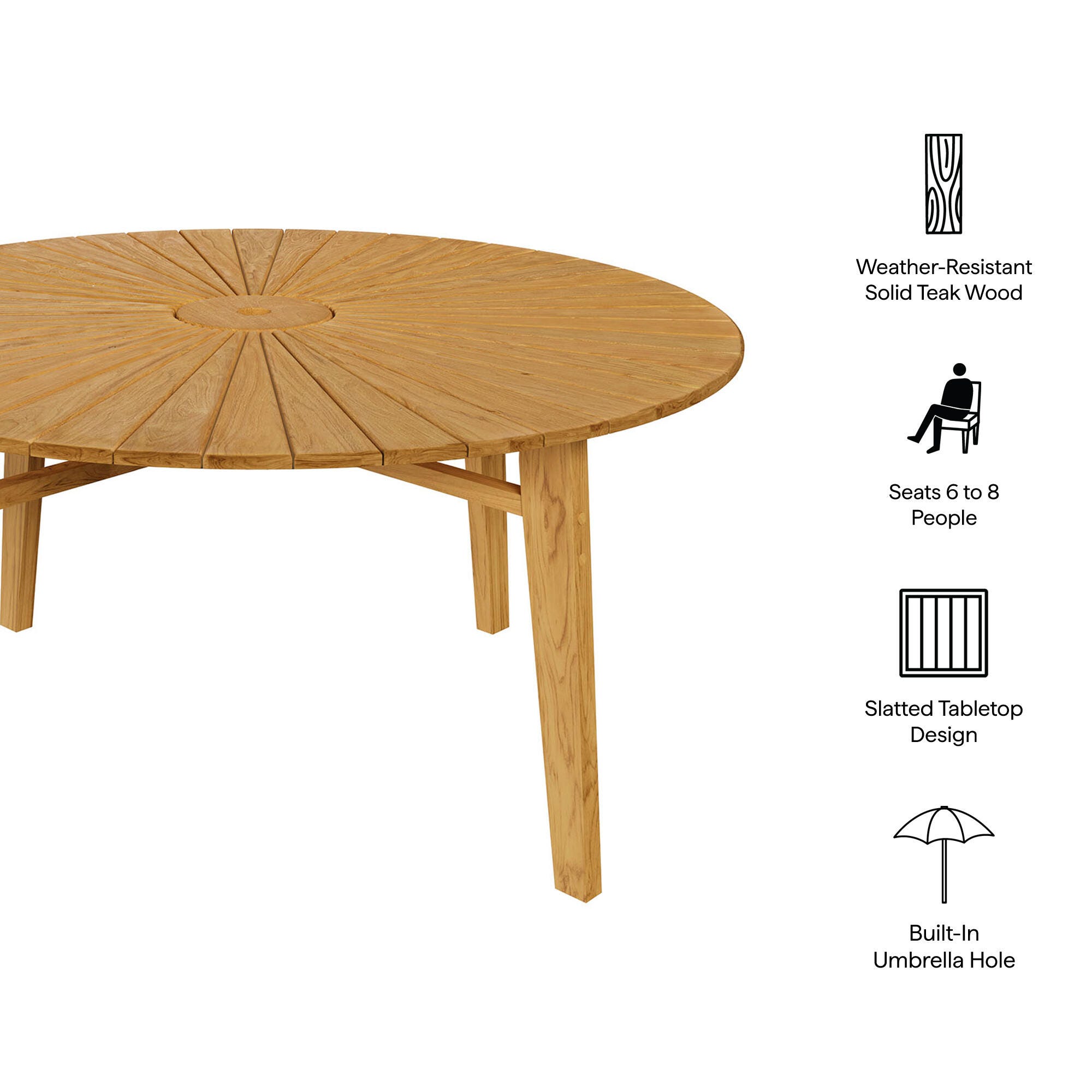 Modway Cielo Outdoor Dining Table, , large