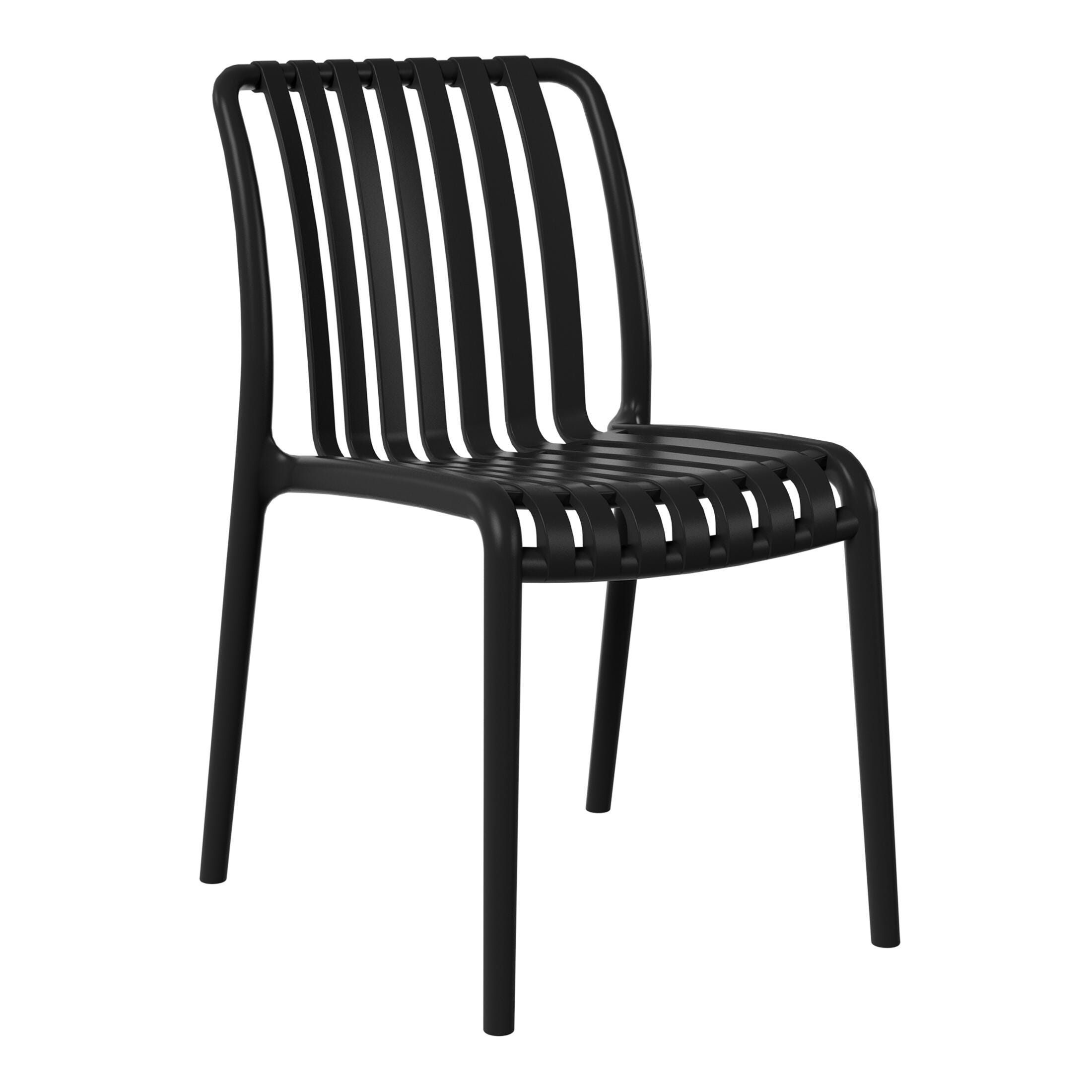 Westin Furniture Celestine Outdoor Side Table and 2 Chairs, Black, large