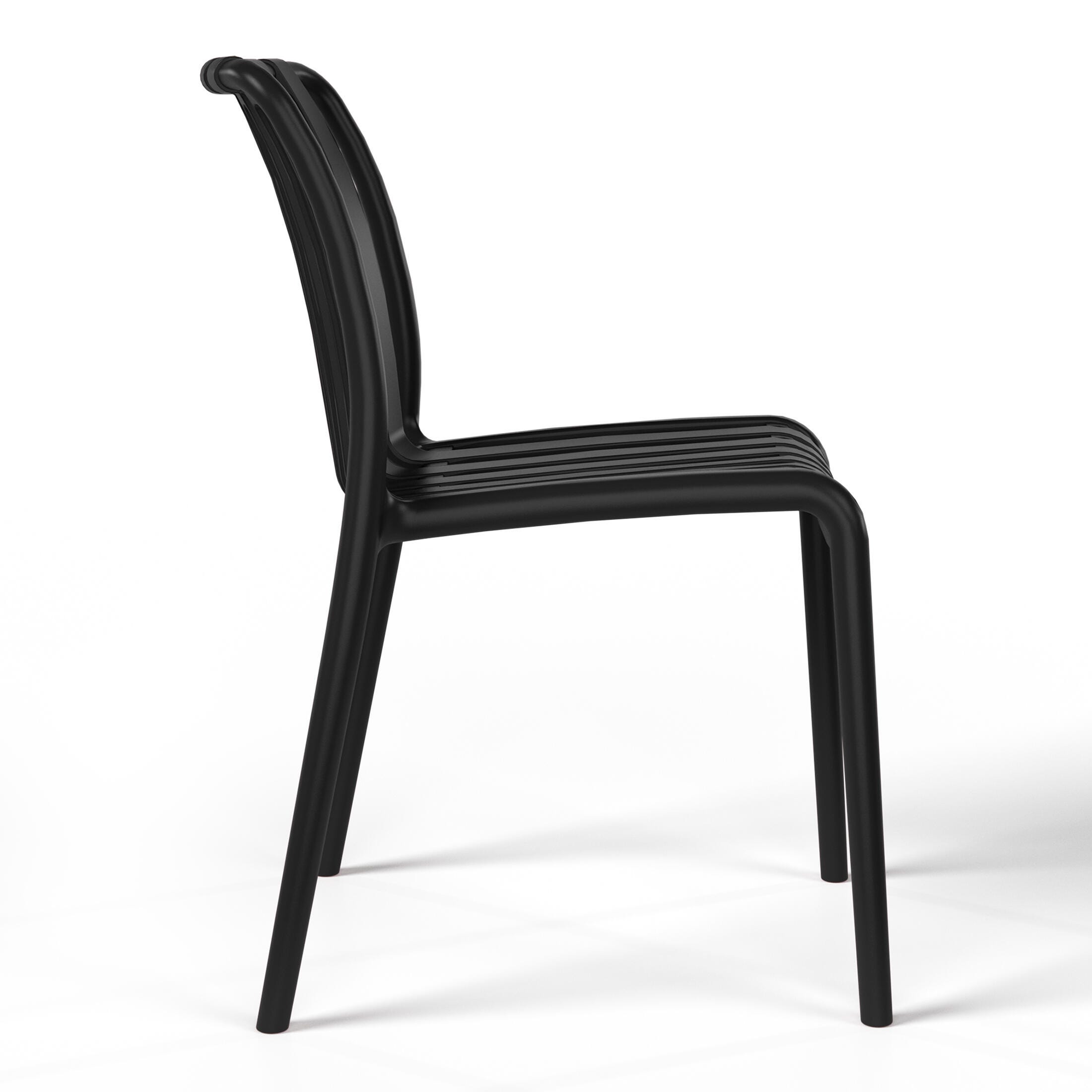 Westin Furniture Celestine Outdoor Side Table and 2 Chairs, Black, large