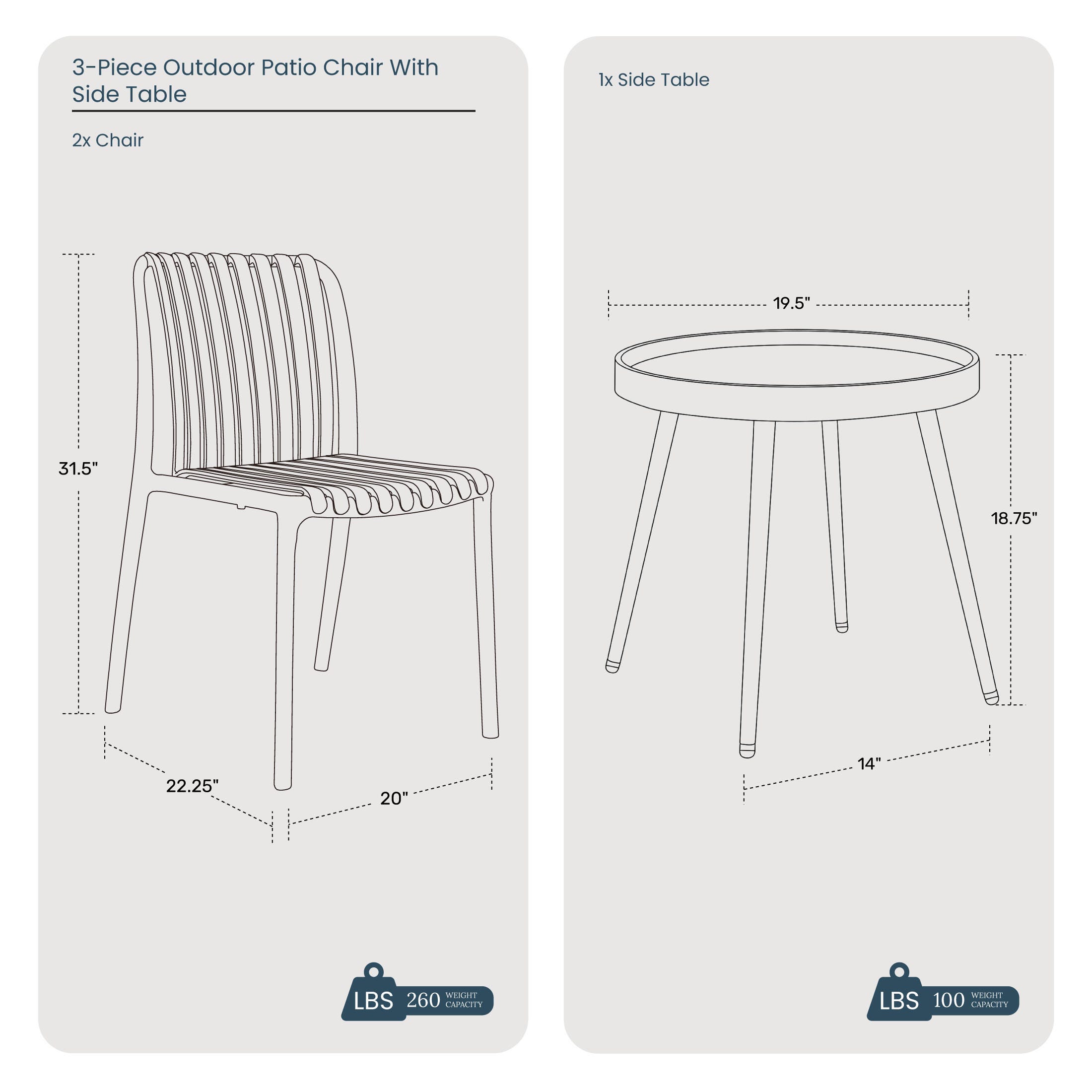 Westin Furniture Celestine Outdoor Side Table and 2 Chairs, Red, large