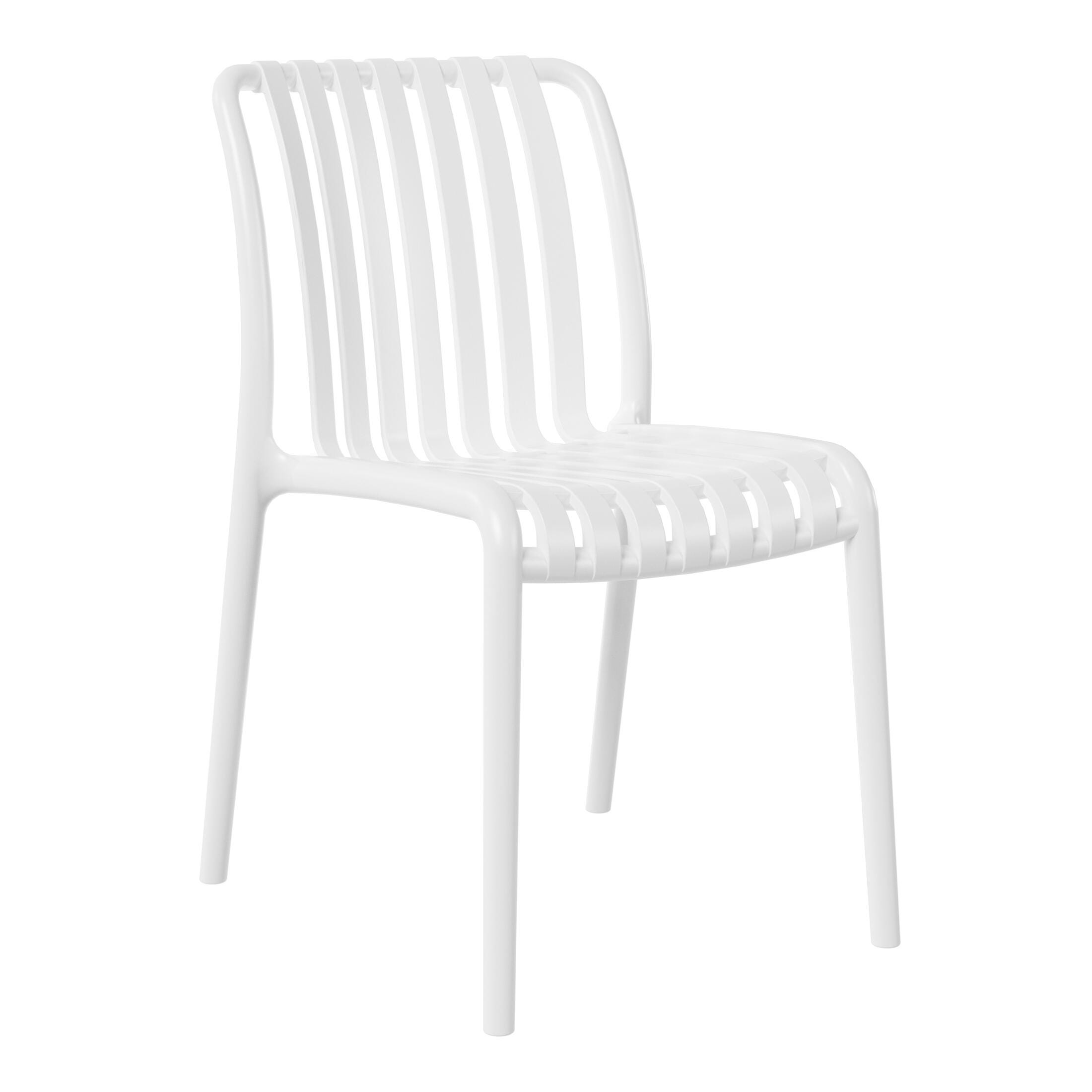 Westin Furniture Celestine Outdoor Side Table and 2 Chairs, White, large