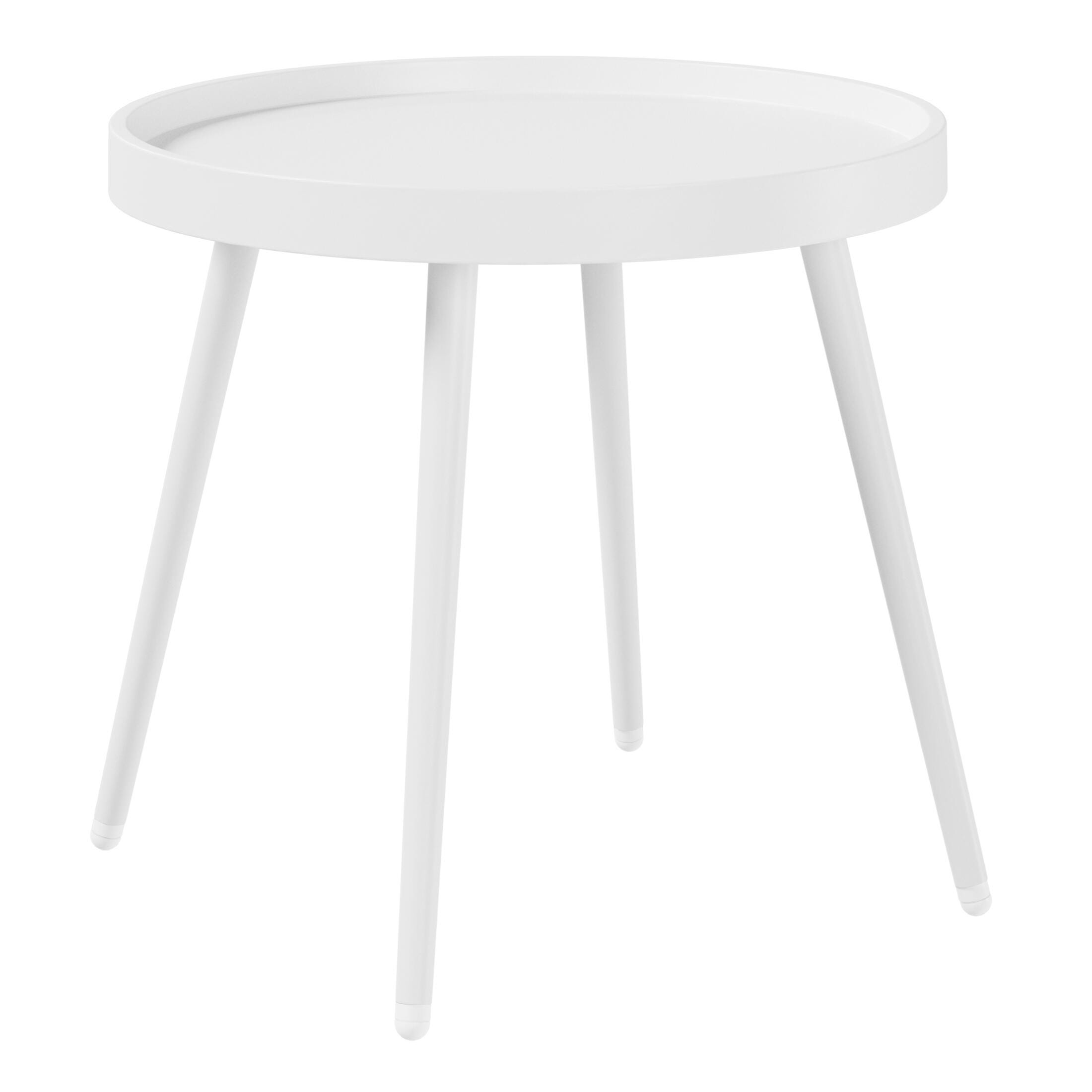 Westin Furniture Celestine Outdoor Side Table and 2 Chairs, White, large