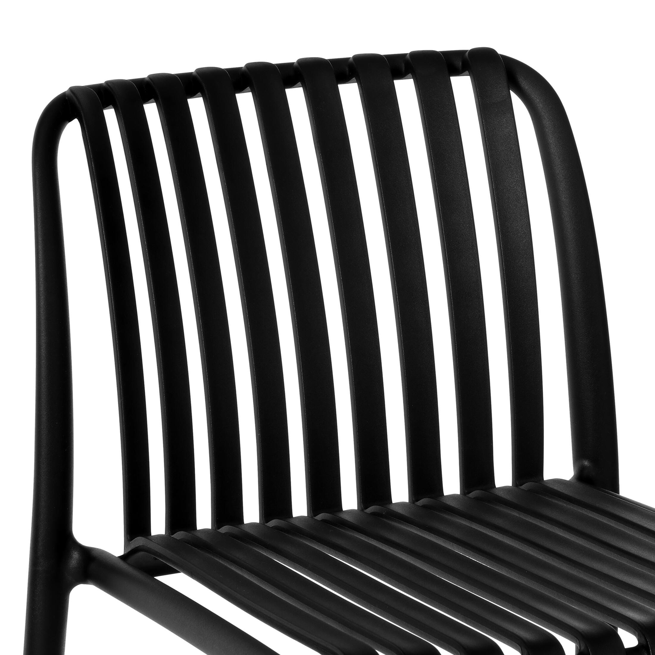 Westin Furniture Soleil Outdoor Bar Stool (Set of 2), Black, large