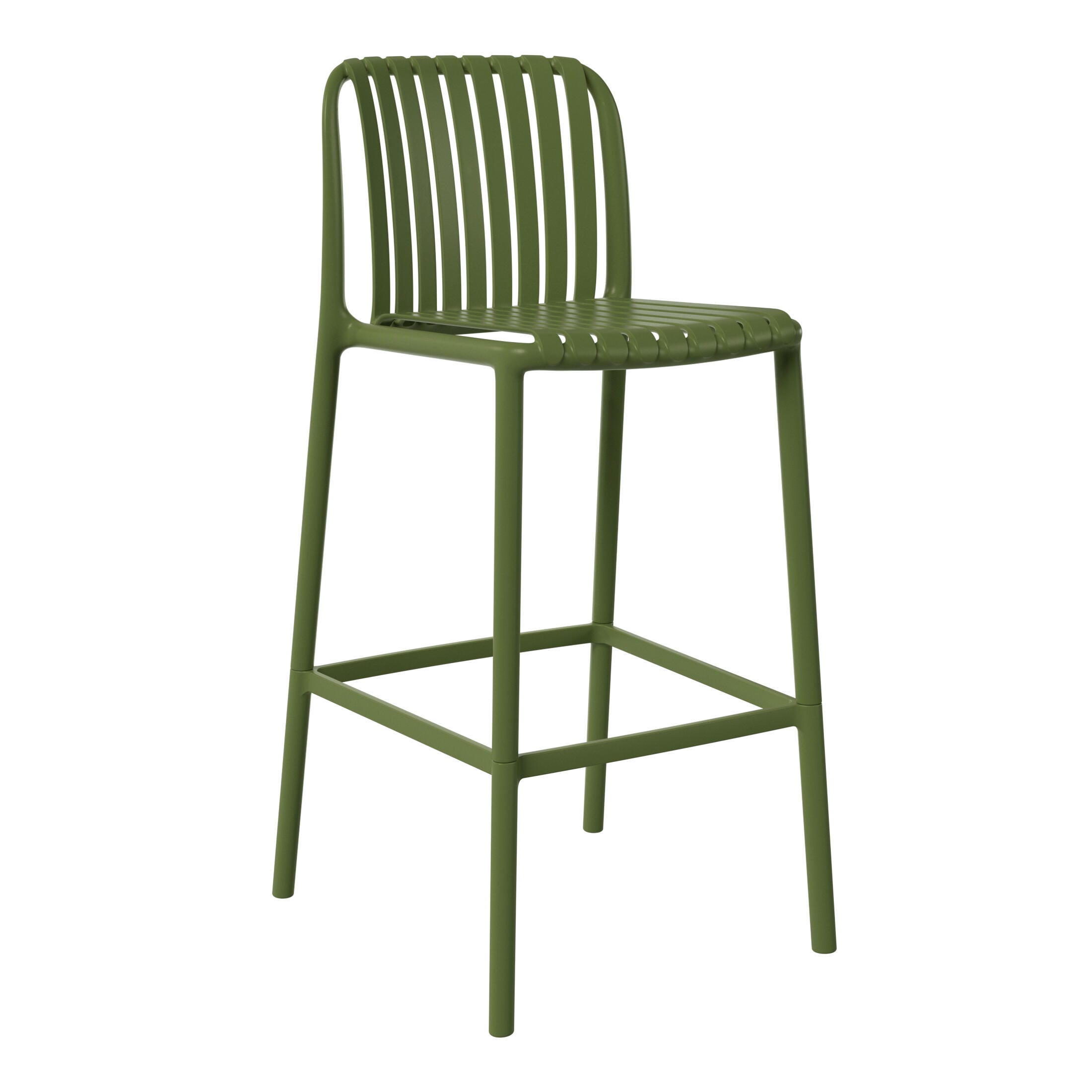 Westin Furniture Soleil Outdoor Bar Stool (Set of 2), Olive Green, large