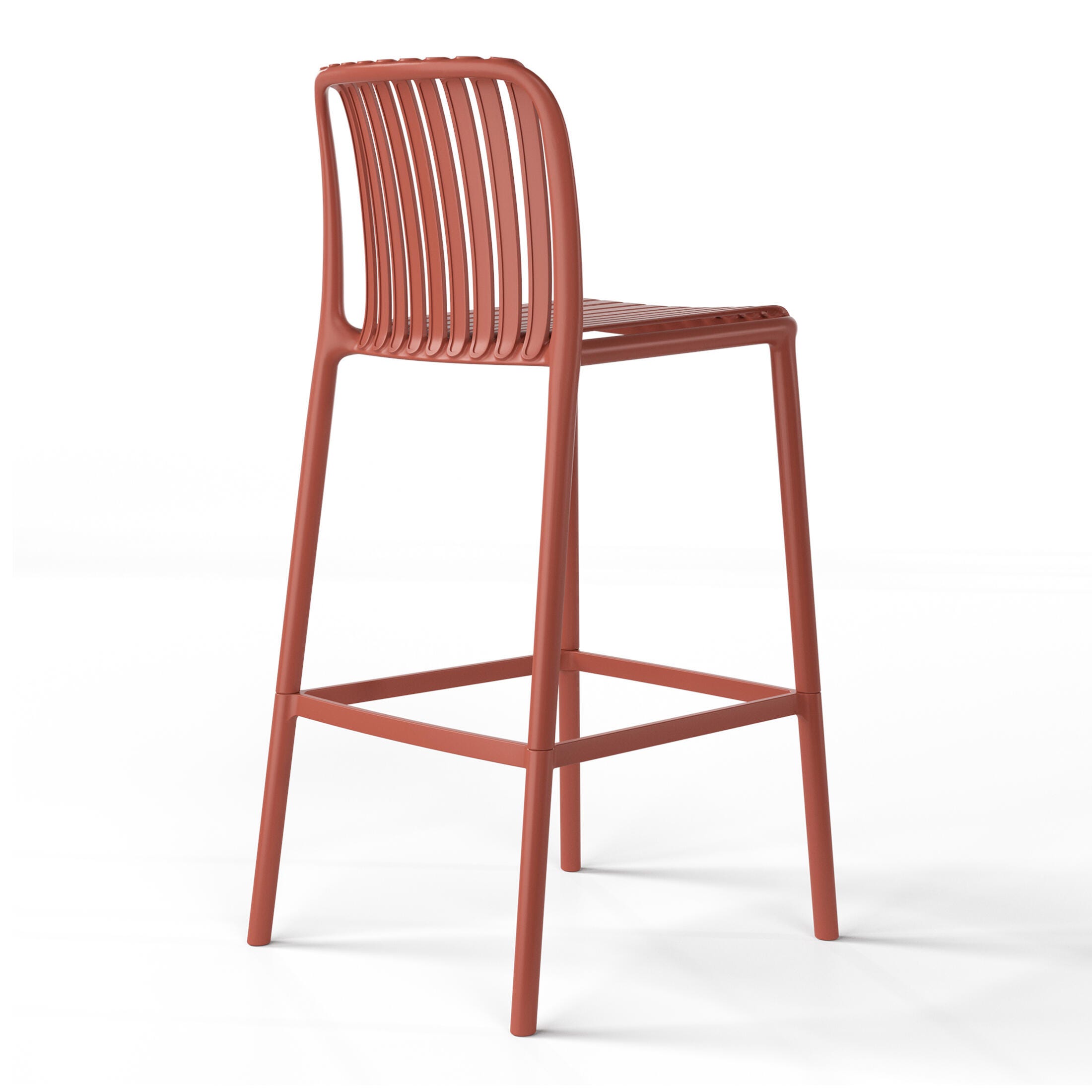Westin Furniture Soleil Outdoor Bar Stool (Set of 2), Red, large