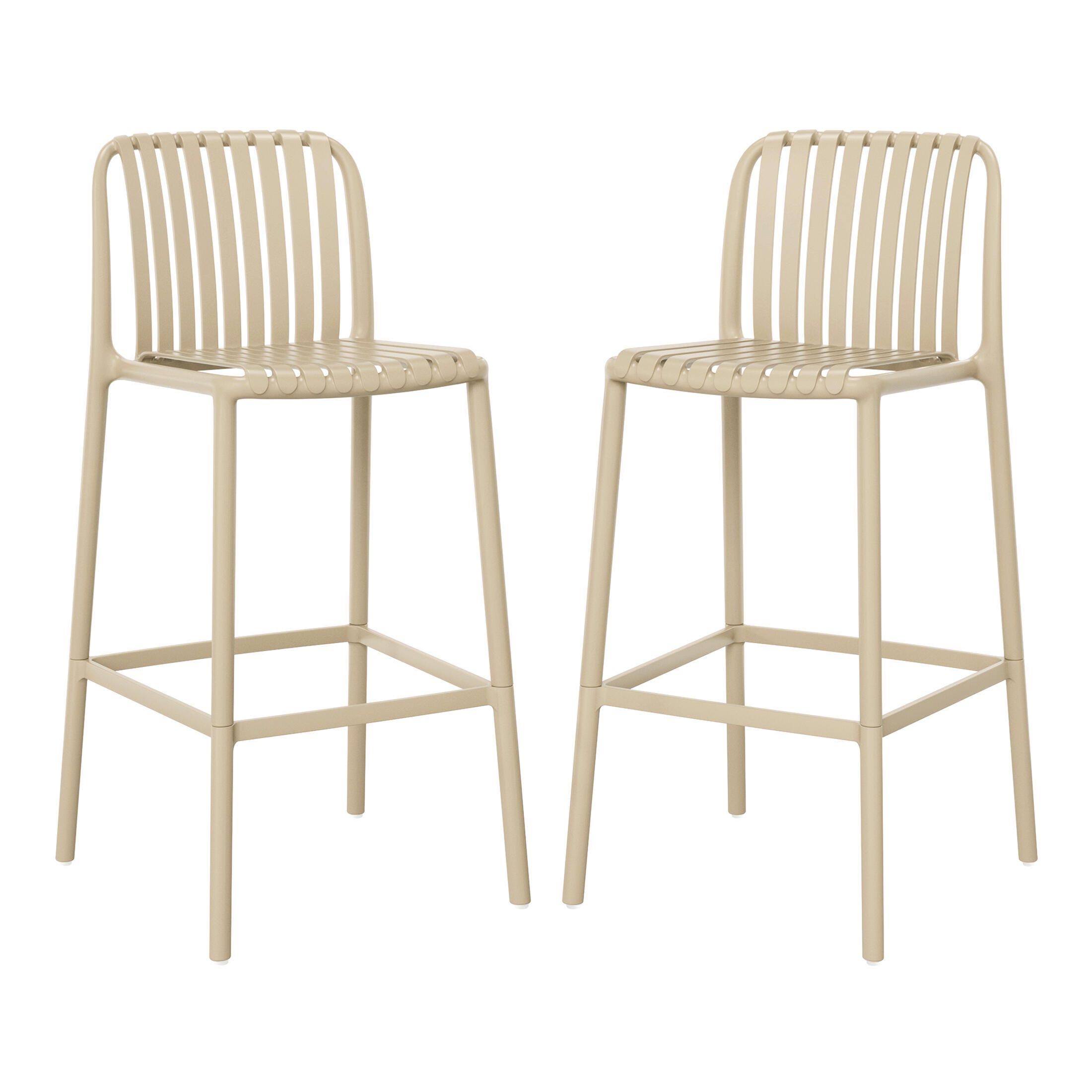 Westin Furniture Soleil Outdoor Bar Stool (Set of 2), Sand, large
