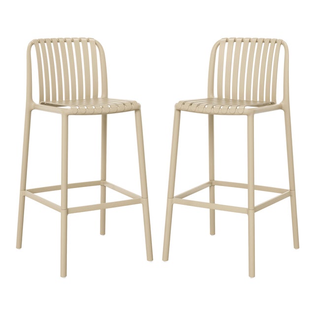 Westin Furniture Soleil Outdoor Bar Stool (Set of 2), Sand