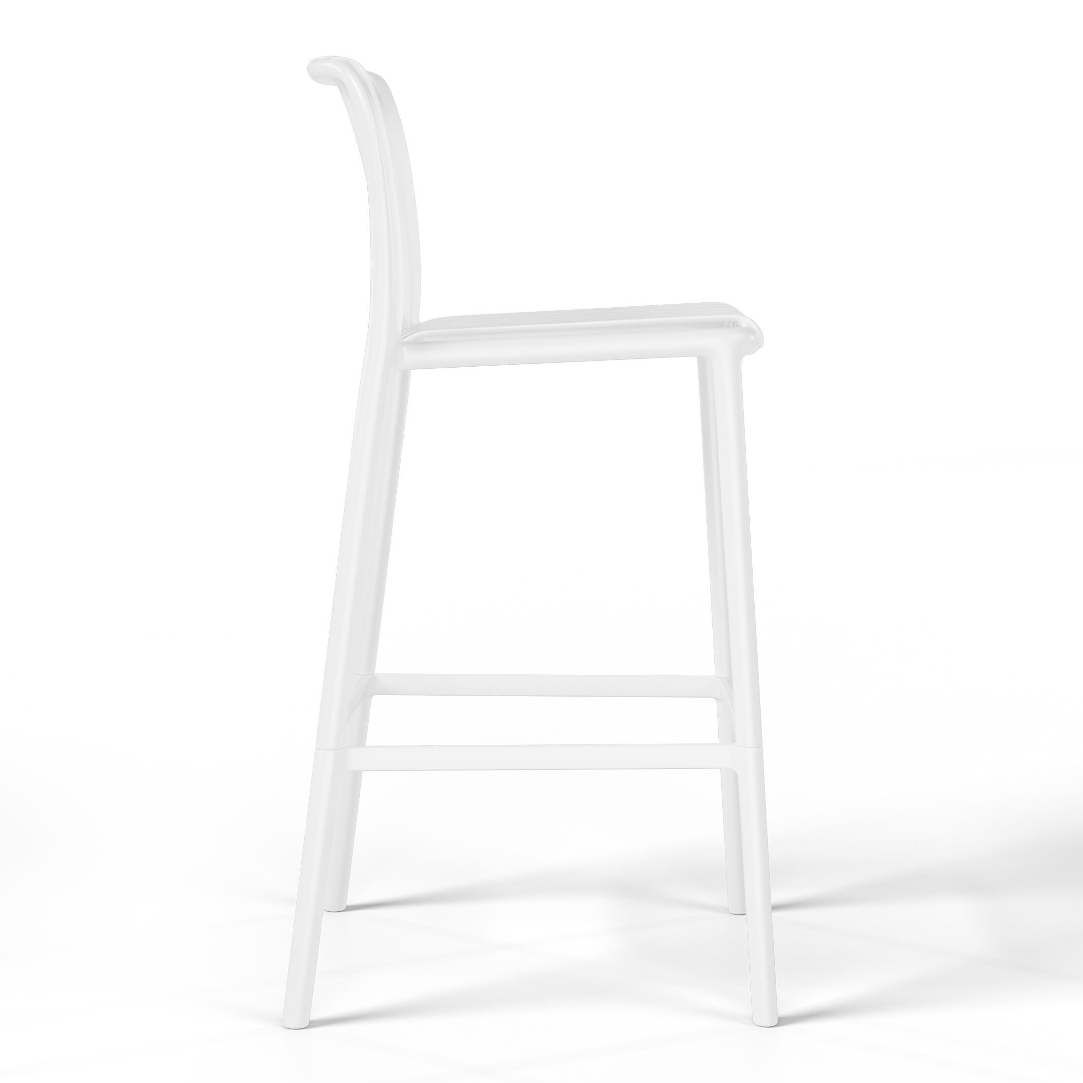 Westin Furniture Soleil Outdoor Bar Stool (Set of 2), White, large