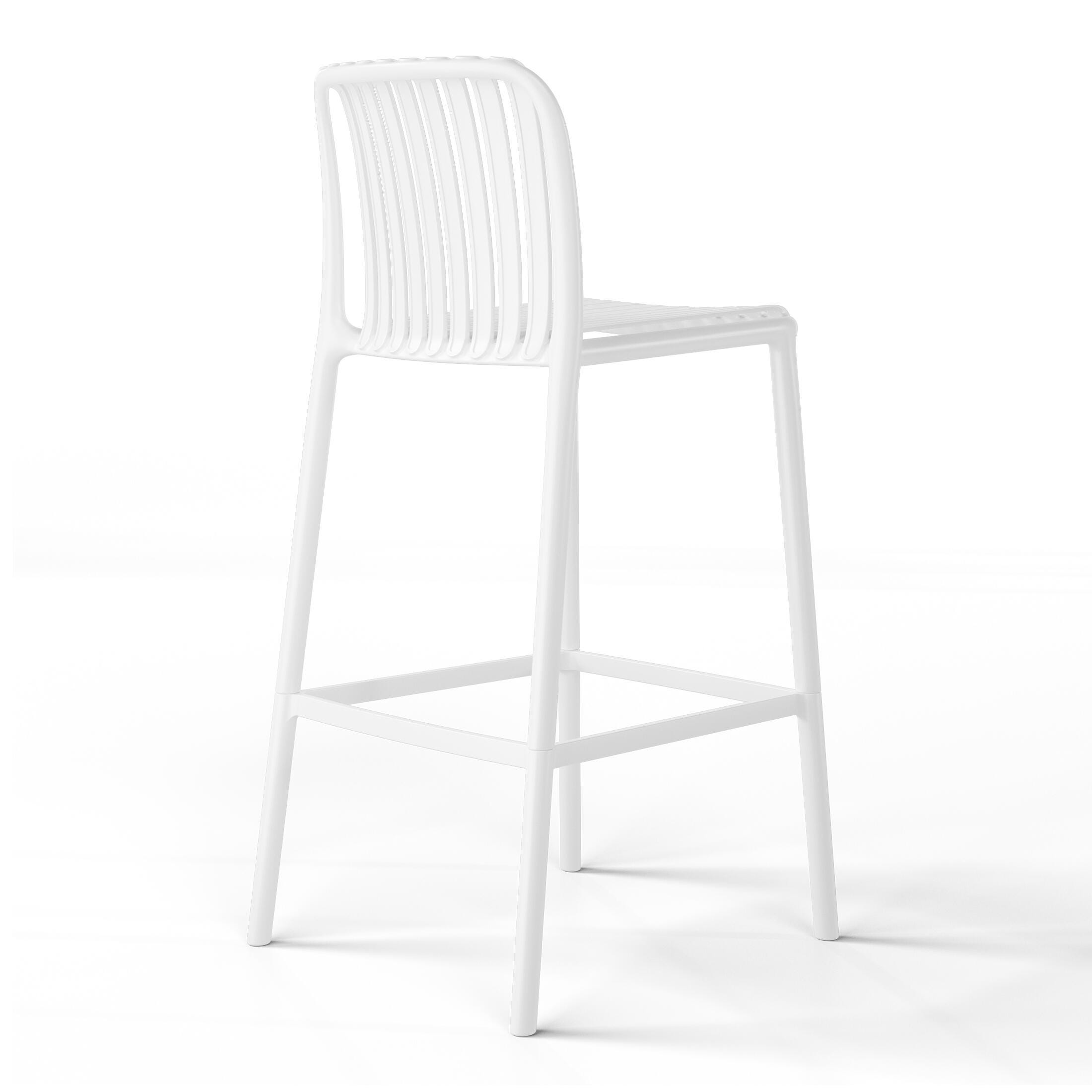 Westin Furniture Soleil Outdoor Bar Stool (Set of 2), White, large